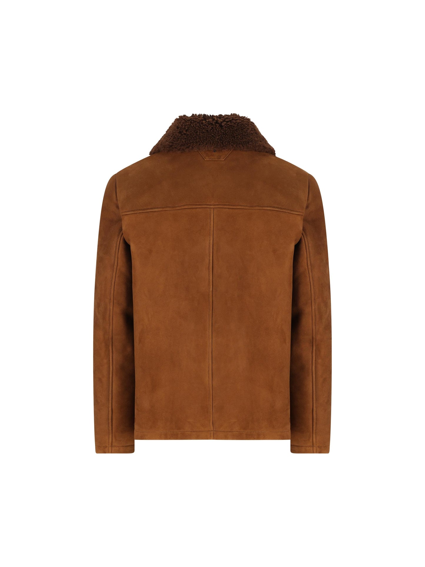Giubbotto in Pelle Ovina con Collo in Shearling 49528 ambra SALVATORE SANTORO 