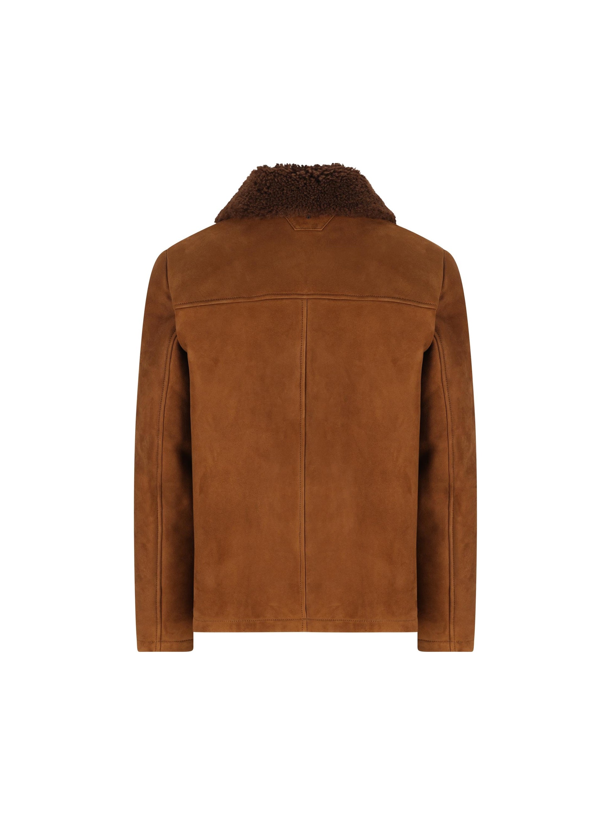 Giubbotto in Pelle Ovina con Collo in Shearling 49528 ambra SALVATORE SANTORO 