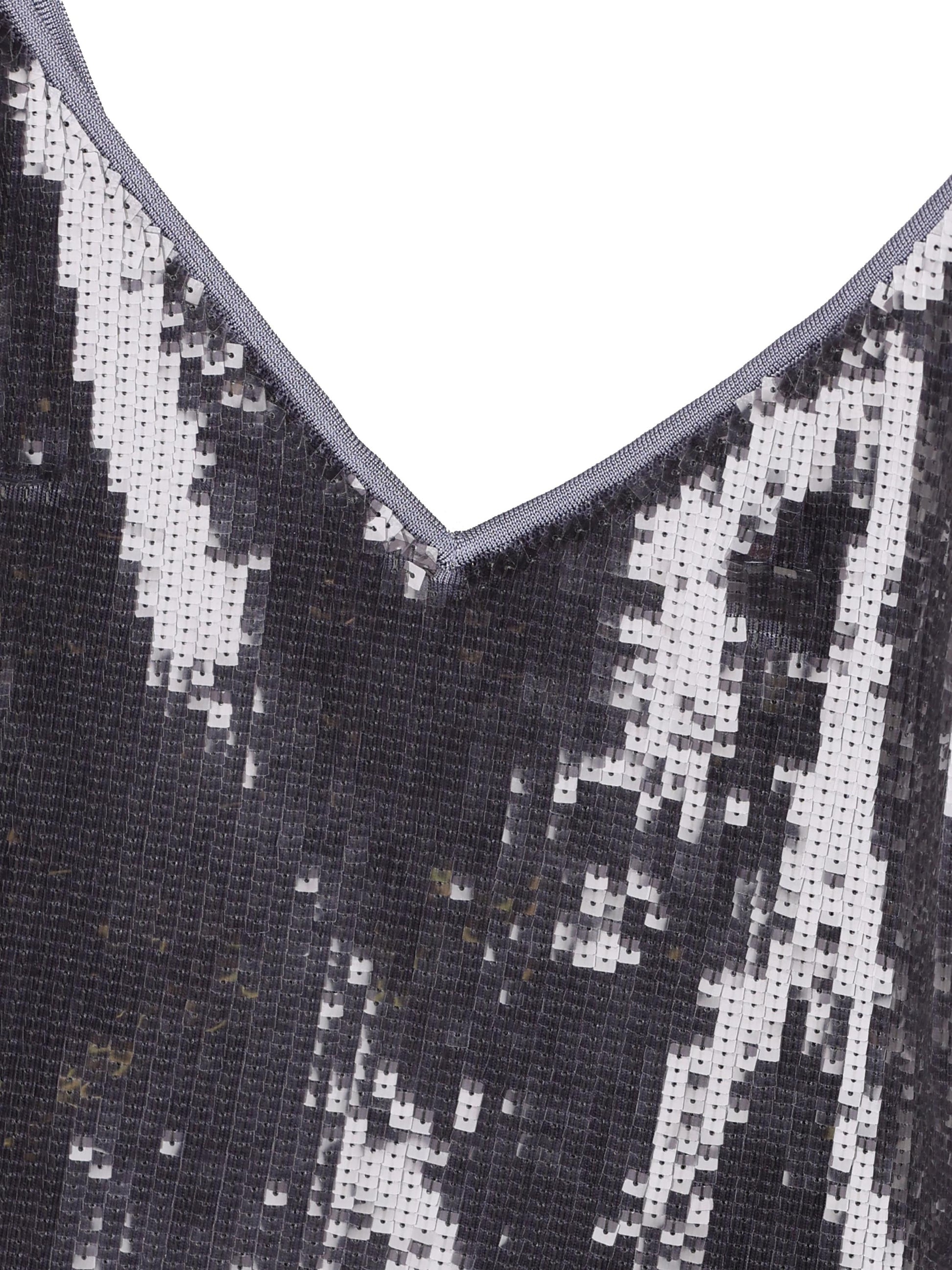 Top con paillette squadrate dal finish wet 13H366 786247001 SALVATORE FERRAGAMO 