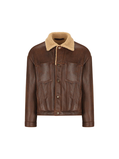 Giacca realizzata in pelle ovina. 49502 rust SALVATORE SANTORO 