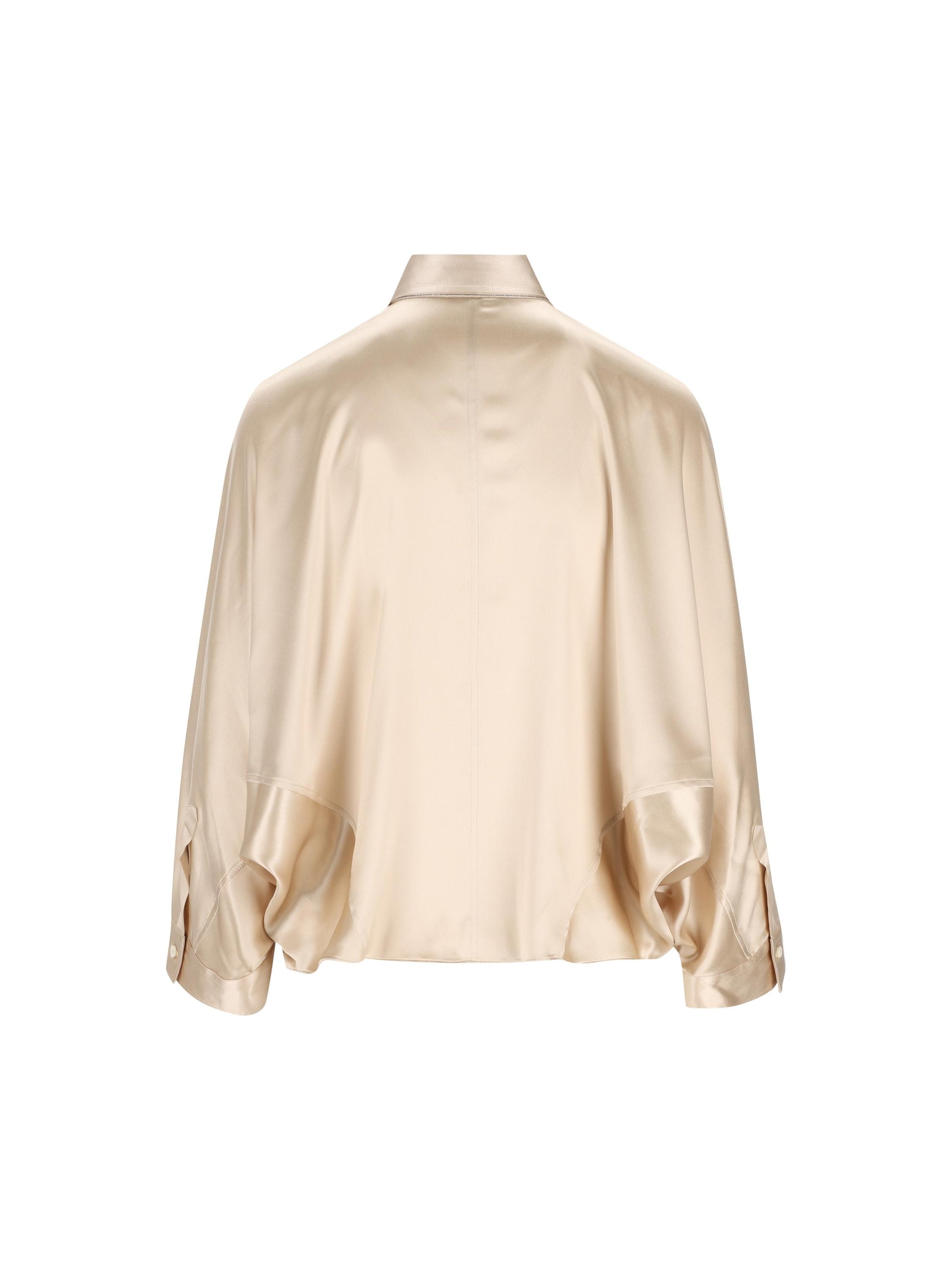 Camicia realizzata in raso di seta. M0C59MQ606 C9643 BRUNELLO CUCINELLI 