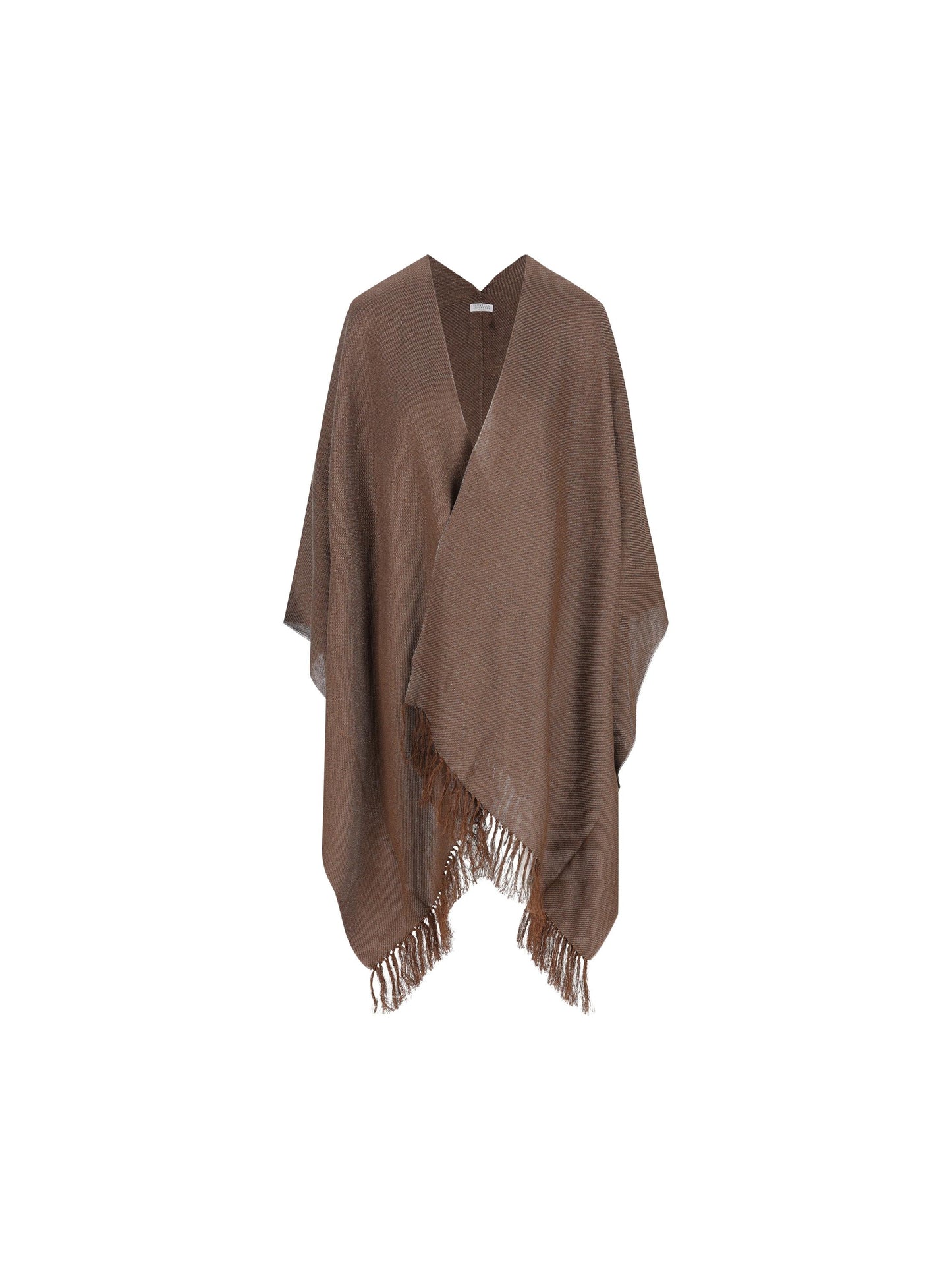 Poncho realizzato in lino e viscosa. MSCDAGP08 CWG19 BRUNELLO CUCINELLI 
