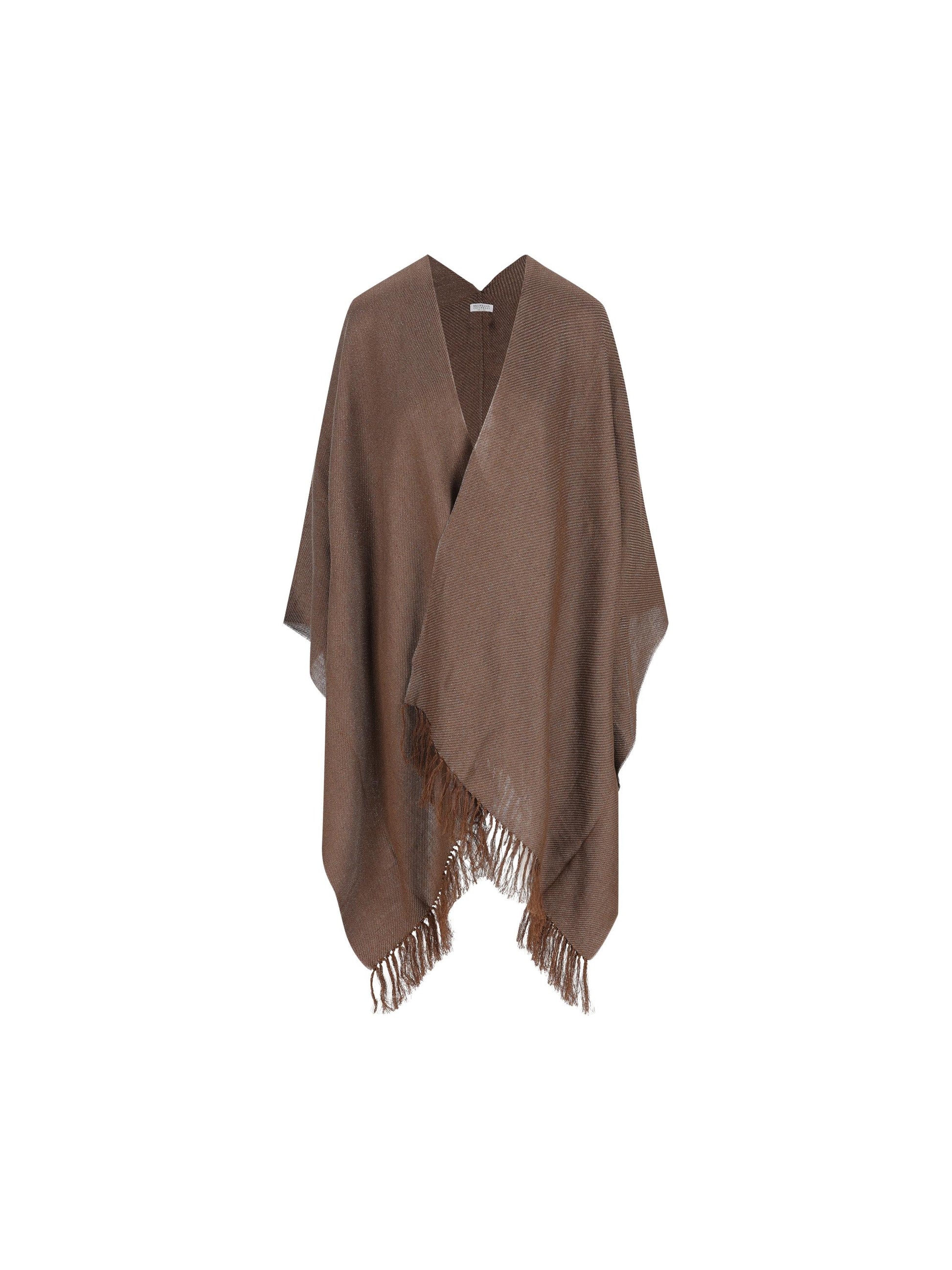 Poncho realizzato in lino e viscosa. MSCDAGP08 CWG19 BRUNELLO CUCINELLI 