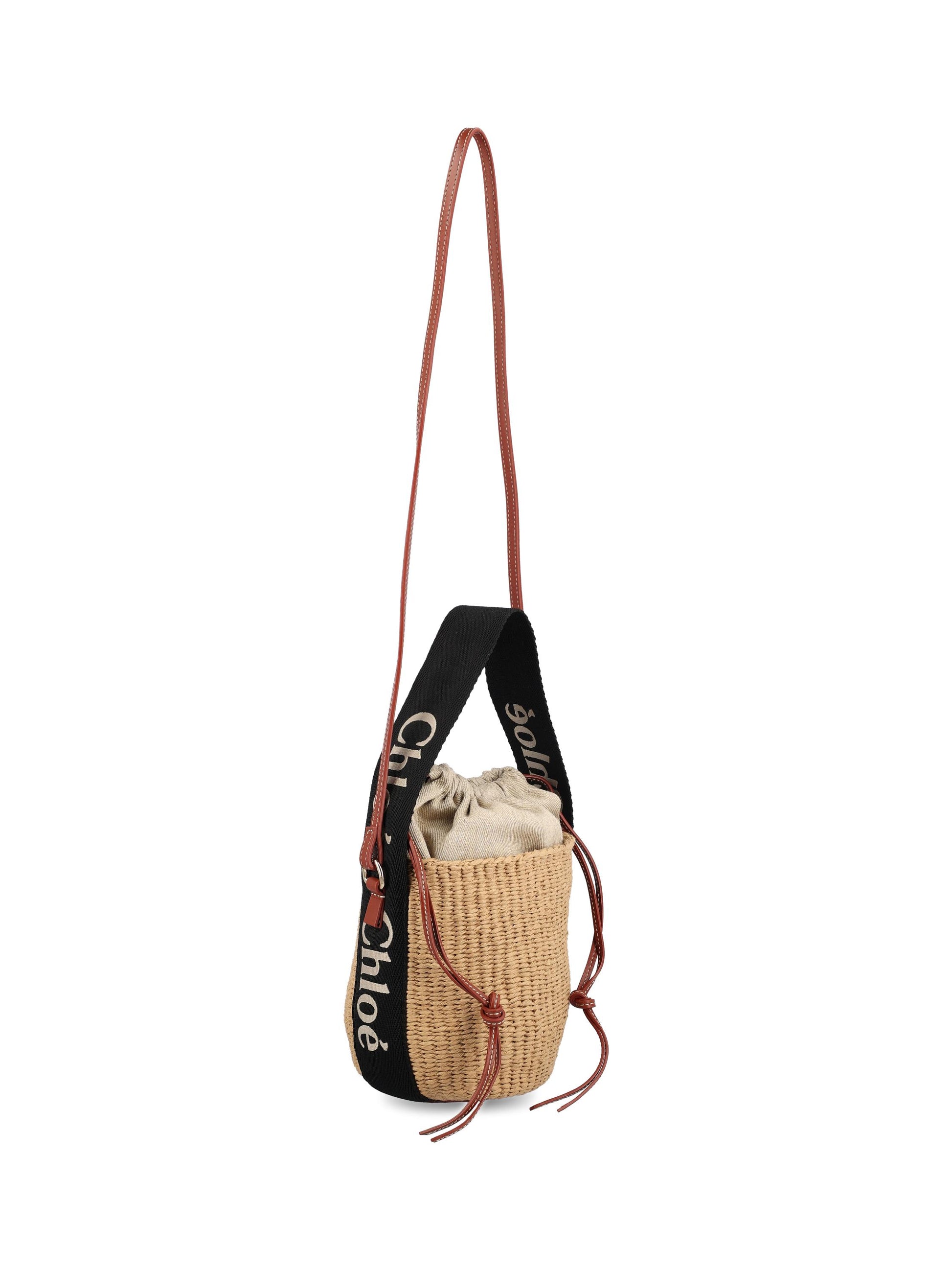 Borsa cesto Woody piccola in fibre naturali CHC23AS381L18 915 CHLOE' 