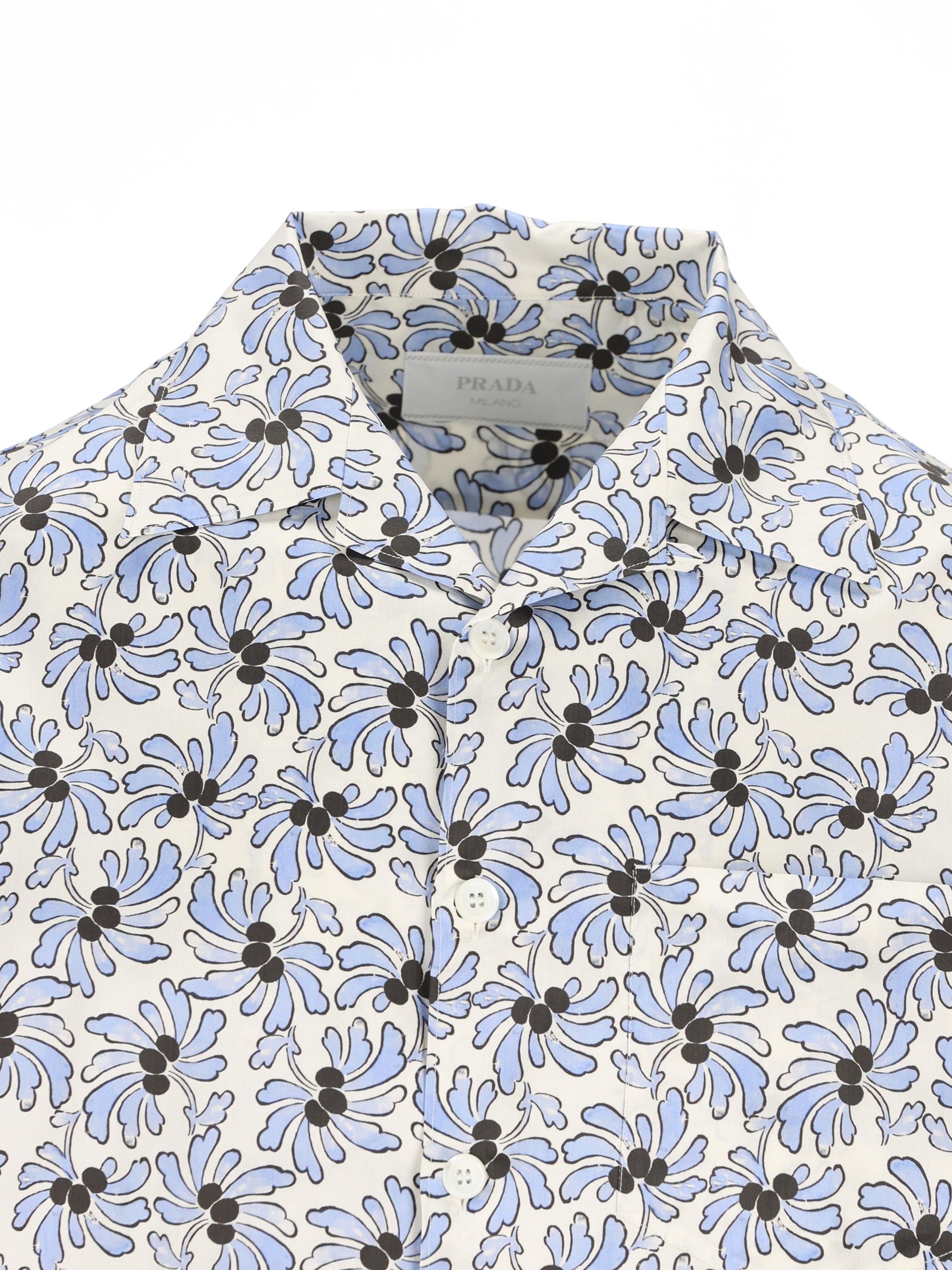 Camicia bowling stampata in misto cotone UCS414 19GUF0EL0 PRADA 