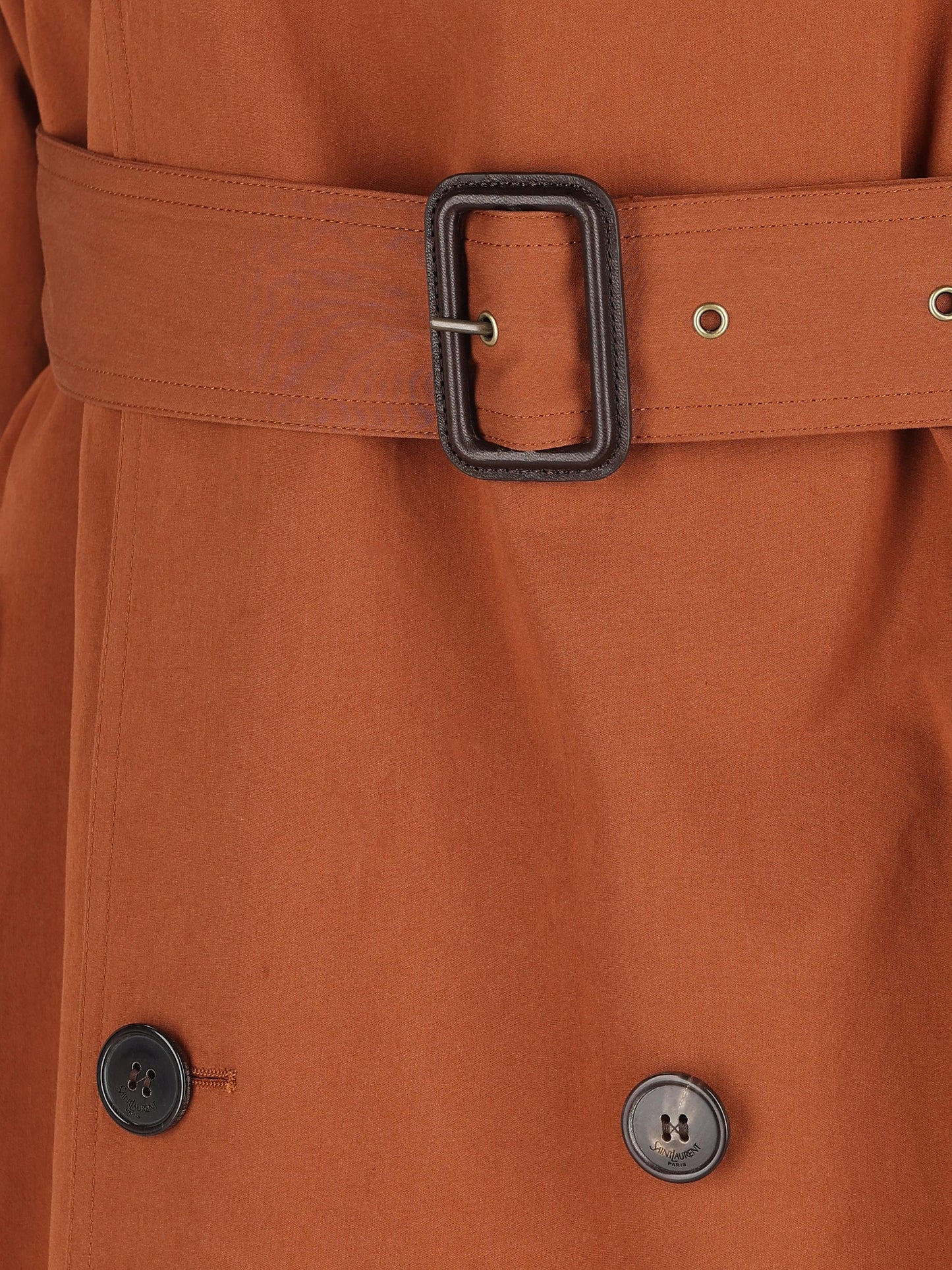 Trench realizzato in cotone e seta. 851259 Y6J952089 SAINT LAURENT 