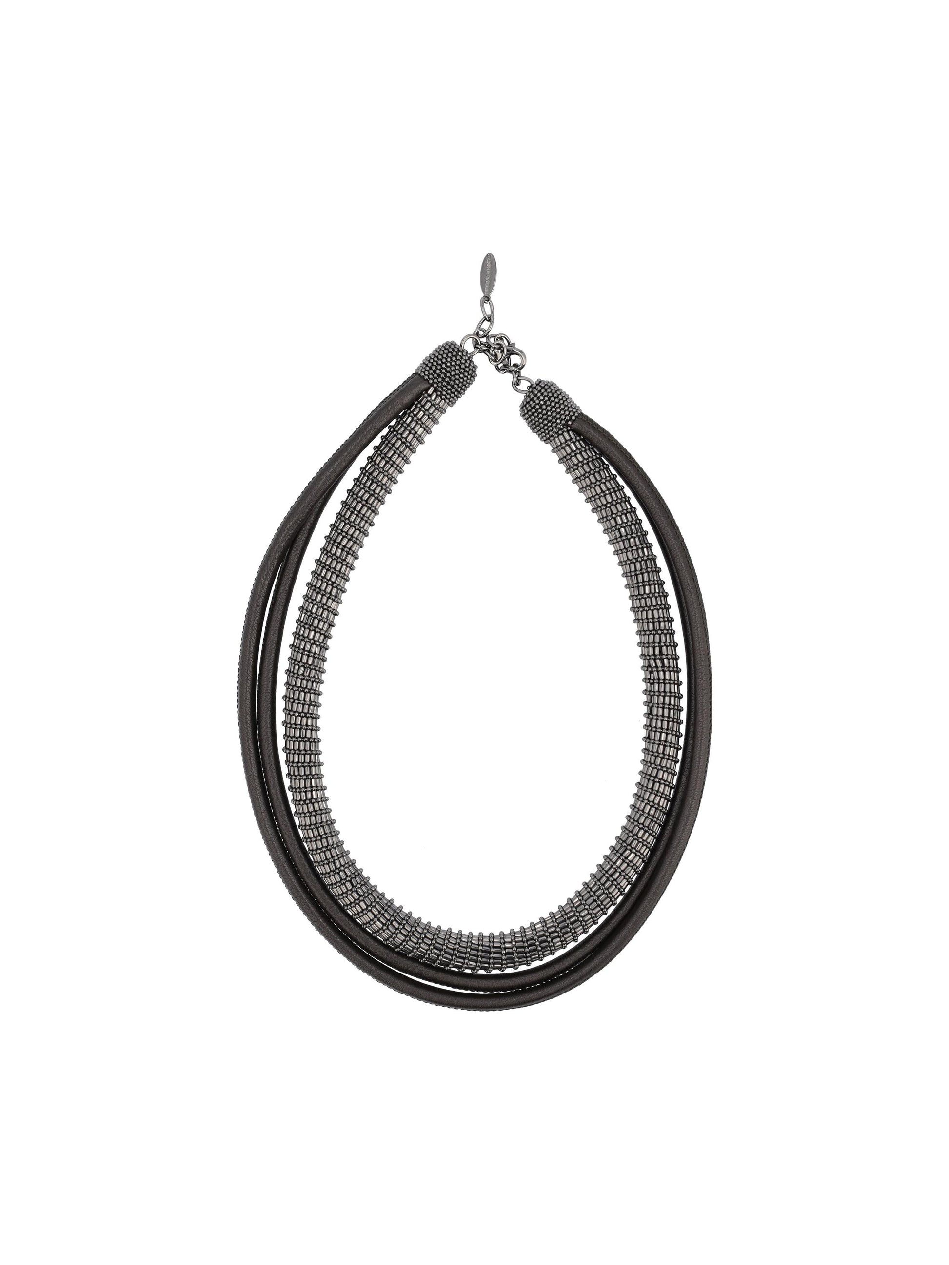 Chocker realizzato in pelle. MCOW9G022 CU854 BRUNELLO CUCINELLI 