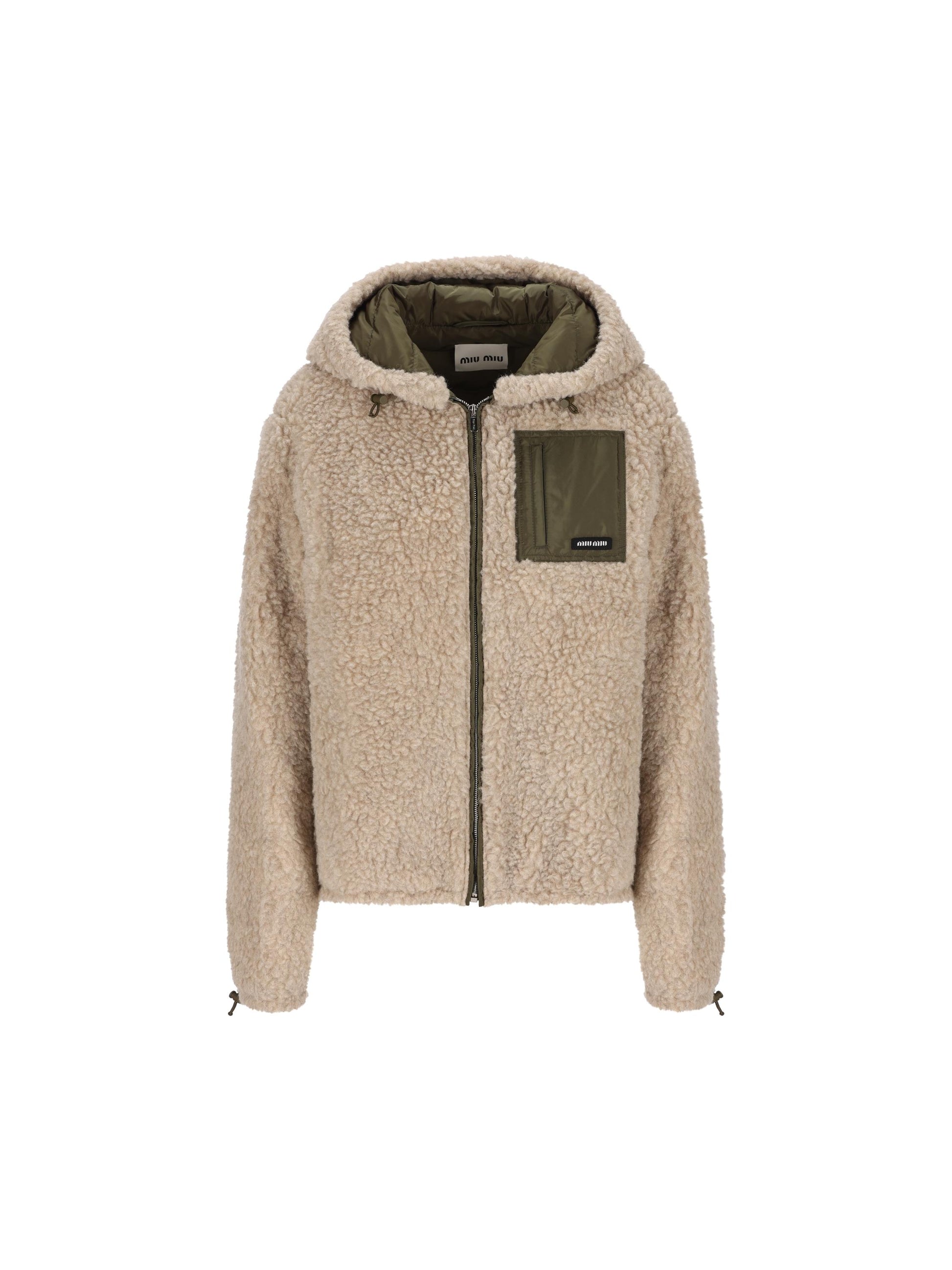 Piumino realizzato in lana vergine e poliestere riciclato. ML1376 18S9F03QQ MIU MIU 