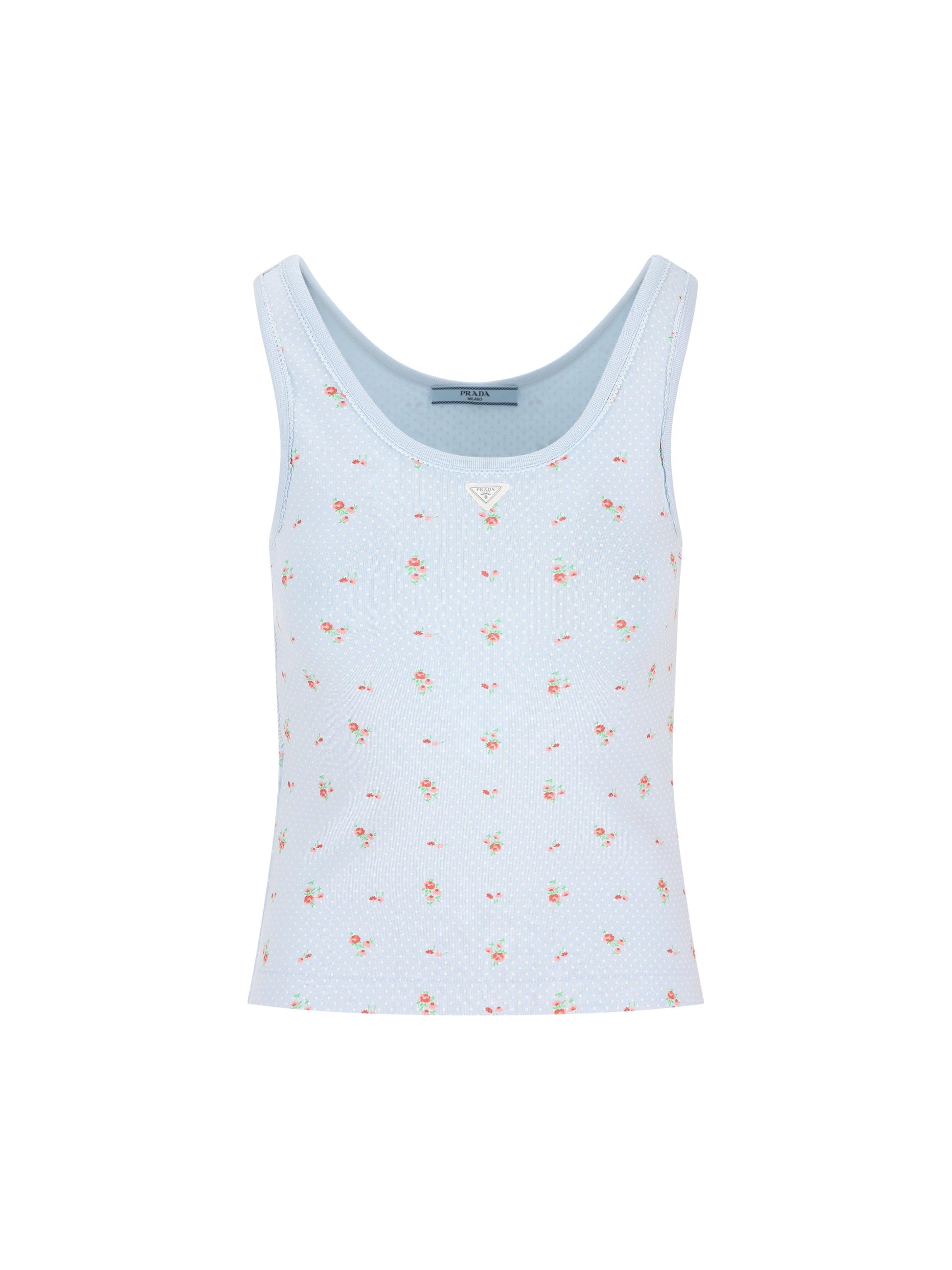 Canotta realizzata in cotone. 39659C 19AXF0012 PRADA 