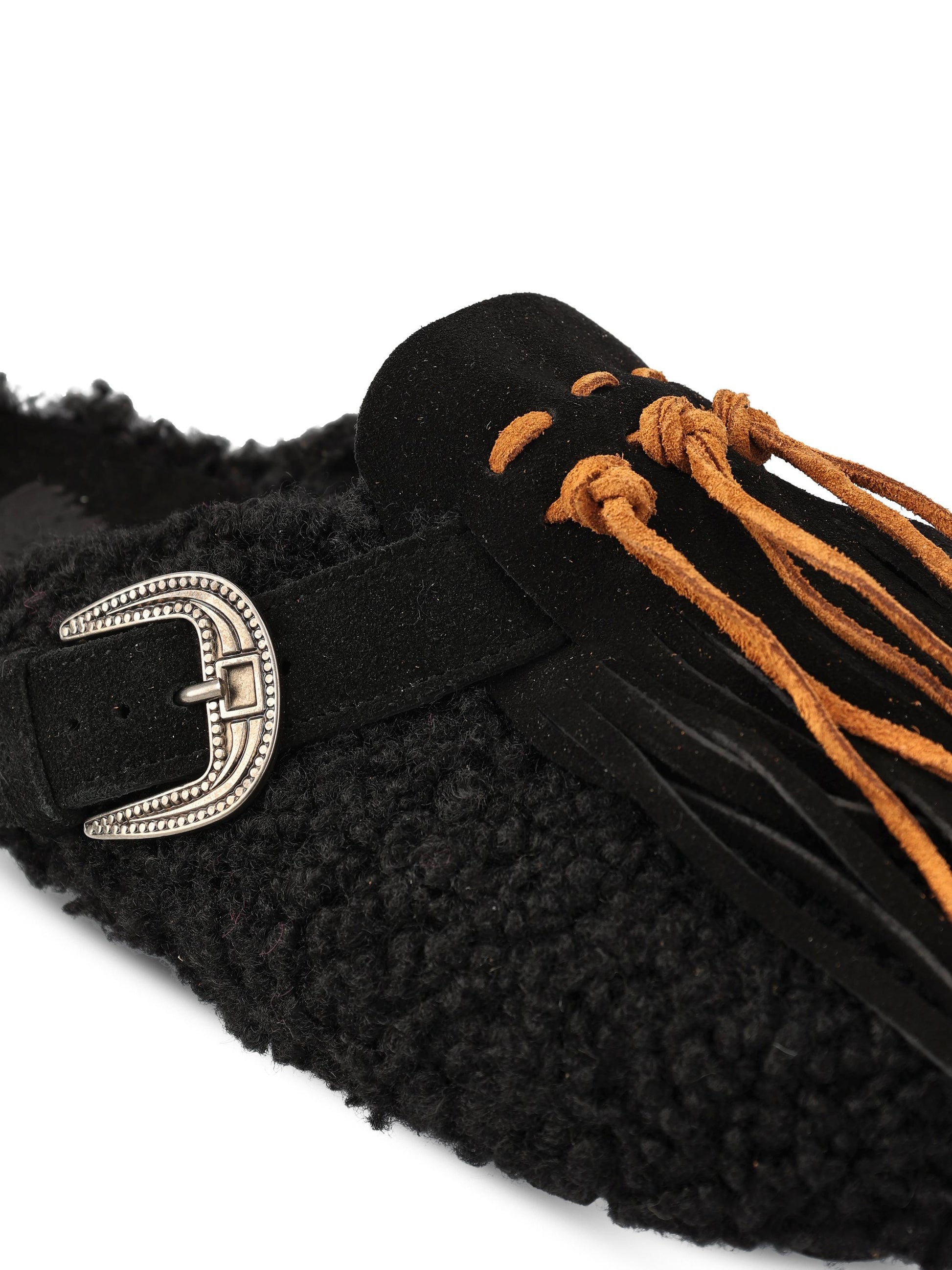 Sabot realizzate in cotone. BORREGUILLO NERO TAJI 