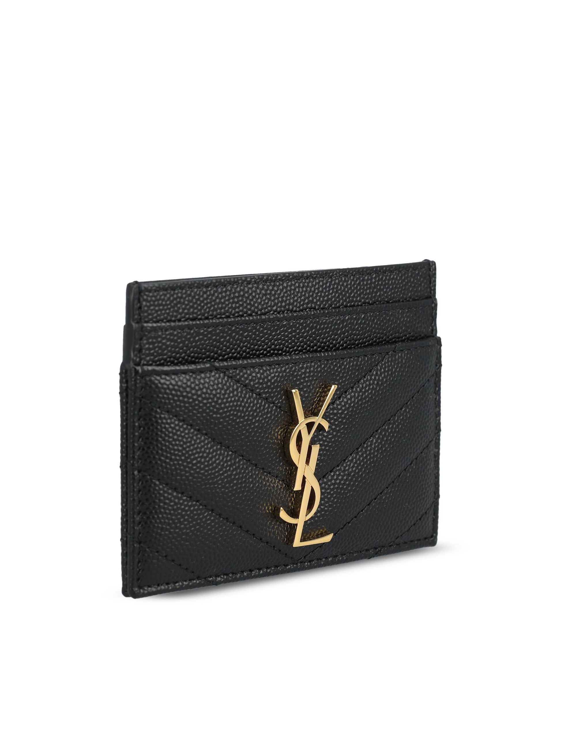 Porta carte realizzato in pelle di vitello. 423291 BOW011000 SAINT LAURENT 