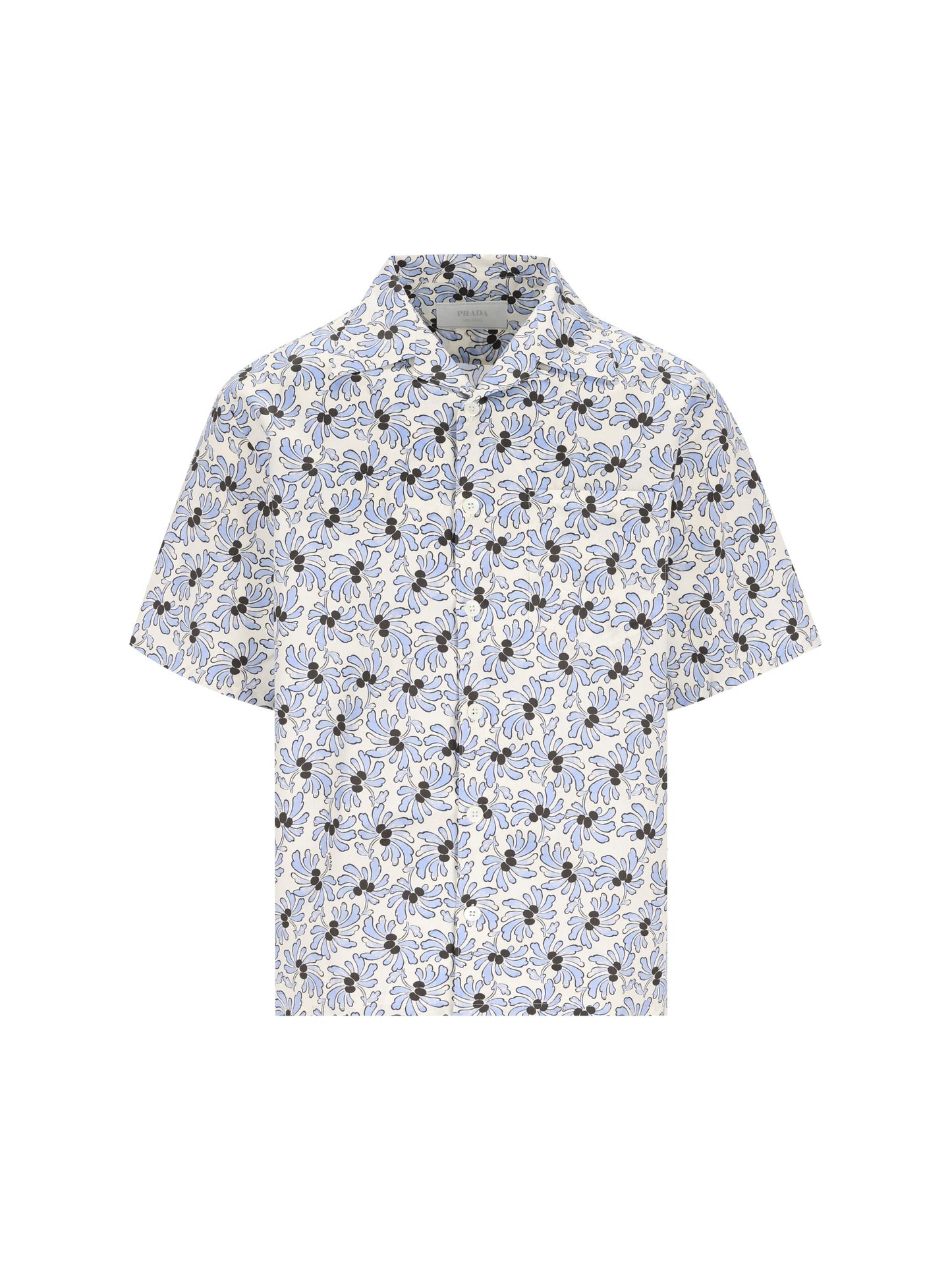 Camicia bowling stampata in misto cotone UCS414 19GUF0EL0 PRADA 