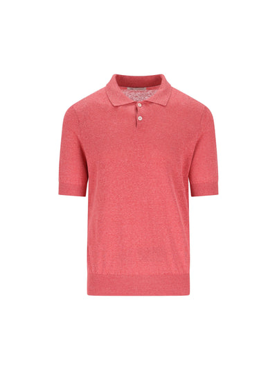 Polo realizzata in lino e seta. MSL806105 C7781 BRUNELLO CUCINELLI 