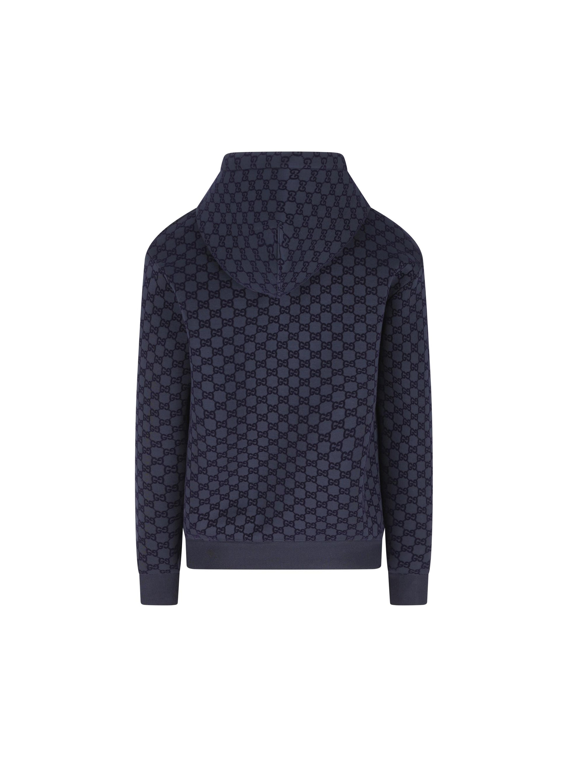 Giacca in viscosa di cotone doppiato con cerniera e stampa GG 819275 XJHCU4003 GUCCI 