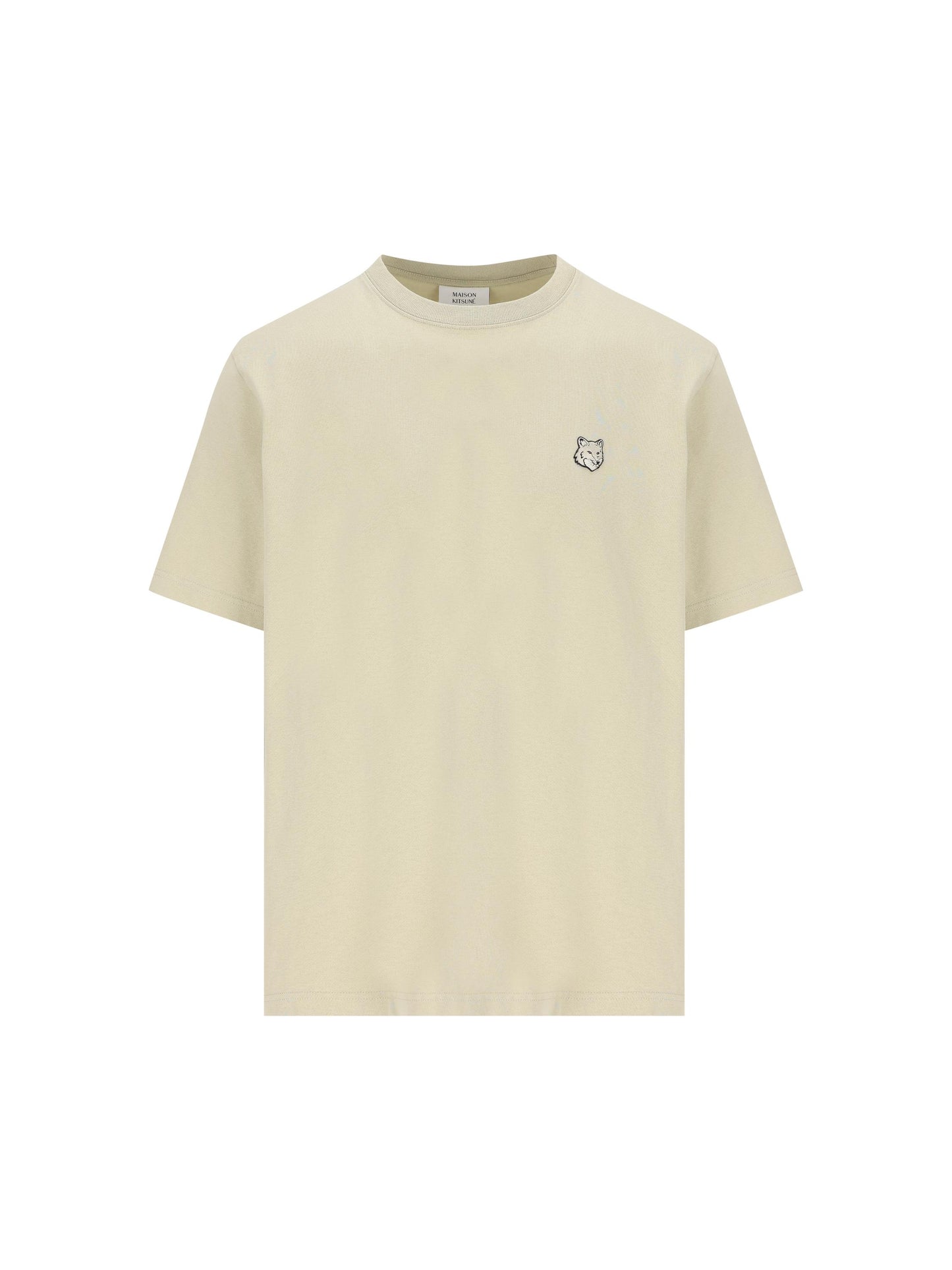 T-Shirt in cotone con patch Bold Fox Head MM00127KJ0118 P129 MAISON KITSUNE 