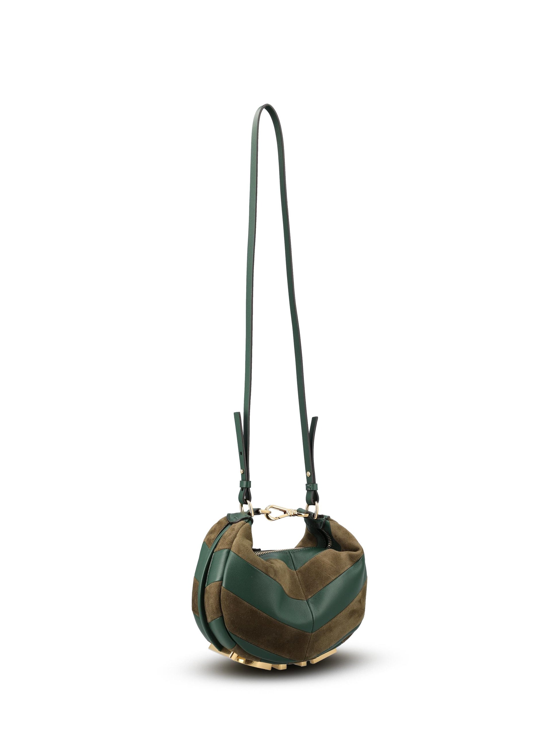 Borsa Fendigraphy hobo in pelle e camoscio. 8BS081 AYDRF1U3E FENDI 