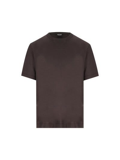 T-Shirt realizzata in cotone e seta. UH386A3 H718202 ZEGNA 
