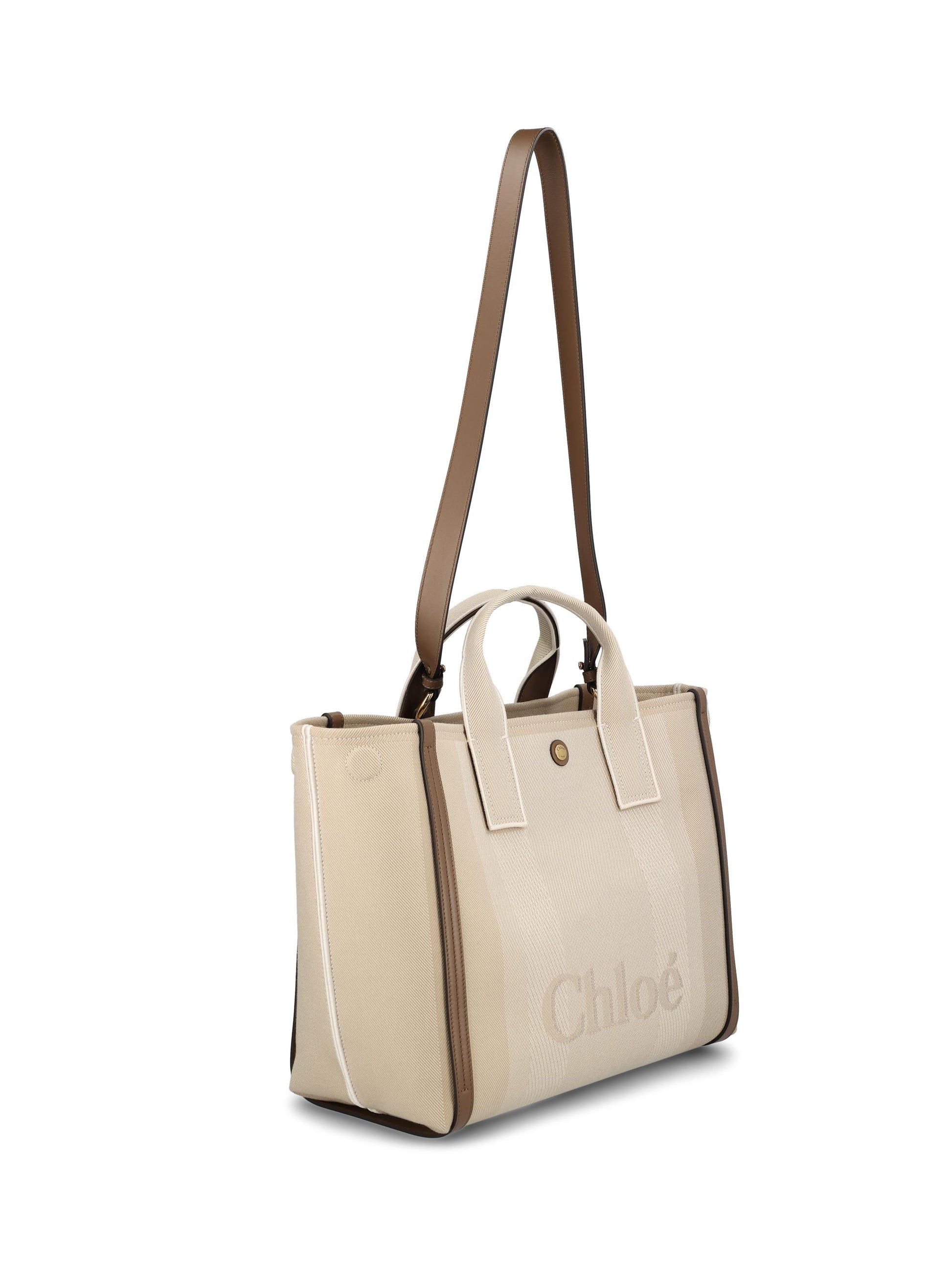 Tote Bag Chloé Carry in tela di cotone. CHC25SS910O65 23N CHLOE' 