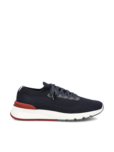 Sneakers realizzate in maglia. MZUPMBO252 CP307 BRUNELLO CUCINELLI 