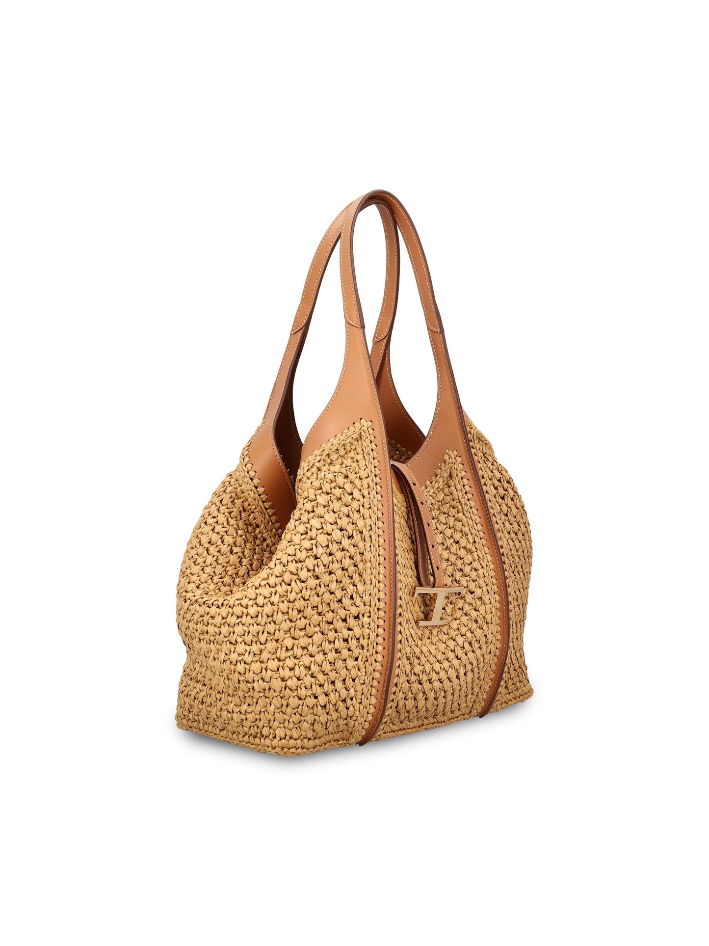 Borsa realizzata in pelle e rafia. XBWTSBAR300RGM 0XM5 TOD'S 