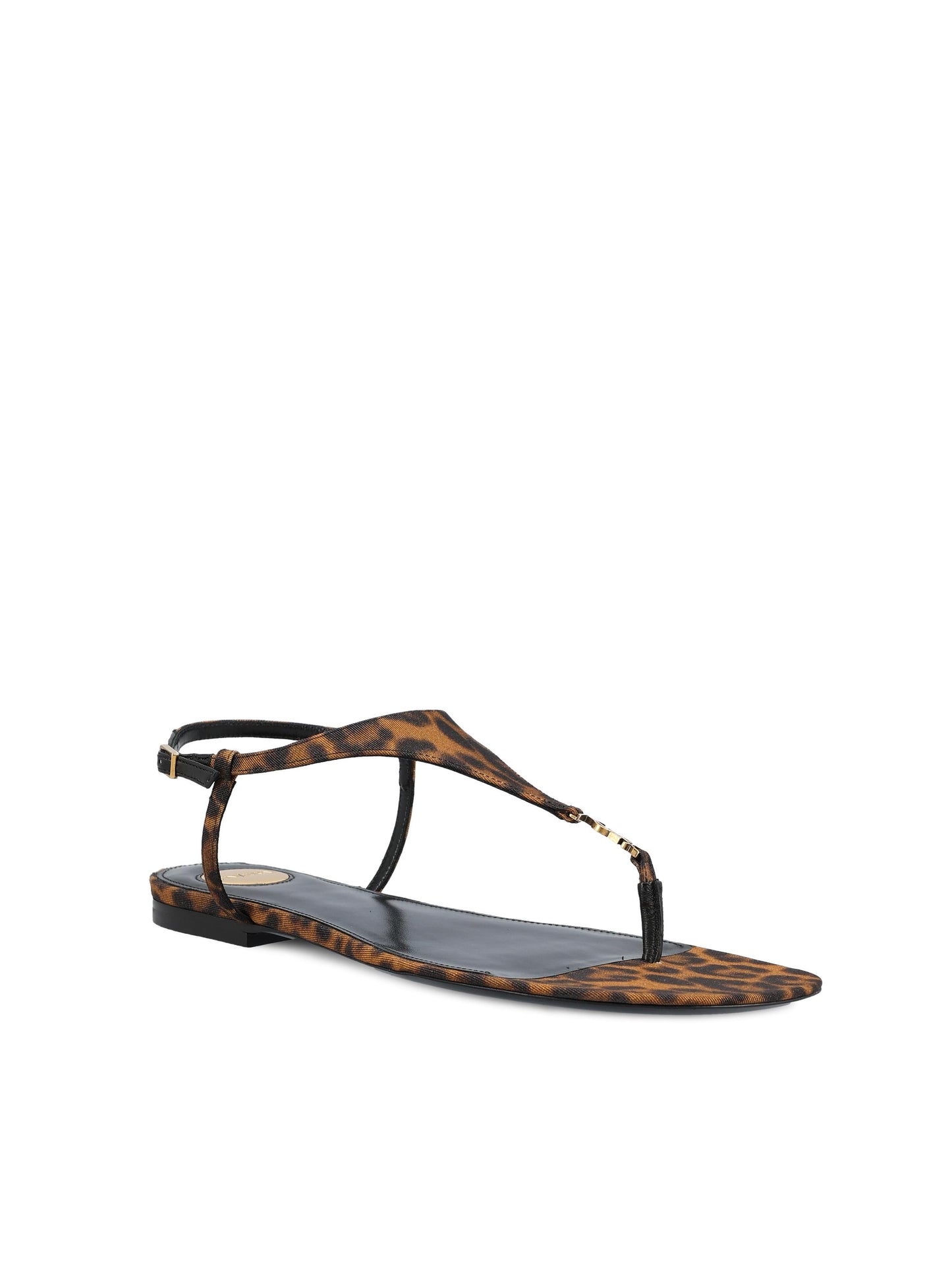 Sandali realizzati in viscosa e ottone. 860715 AAC9X2038 SAINT LAURENT 