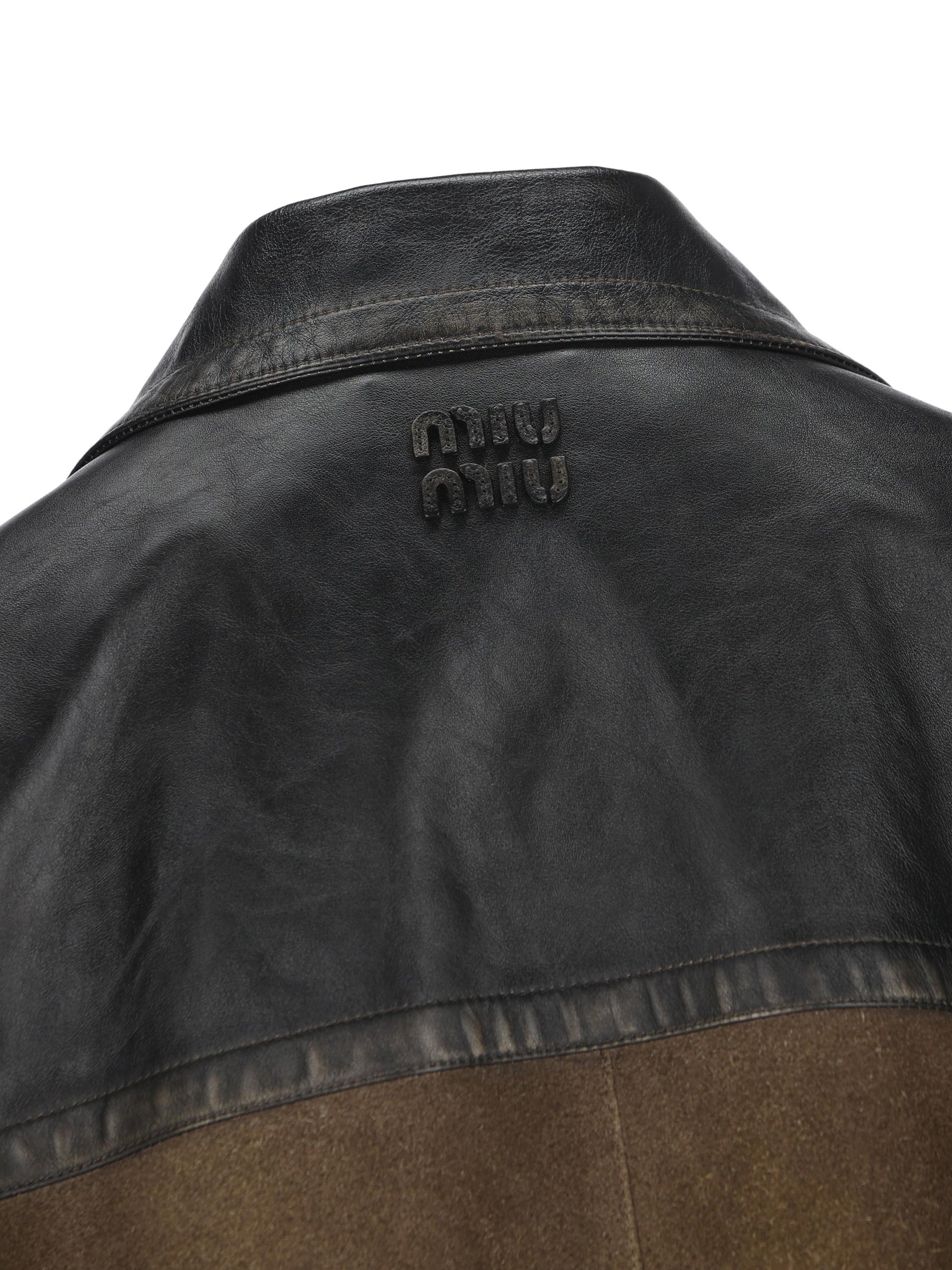 Giubbotto realizzato in pelle. MPW013 19MNF0017 MIU MIU 