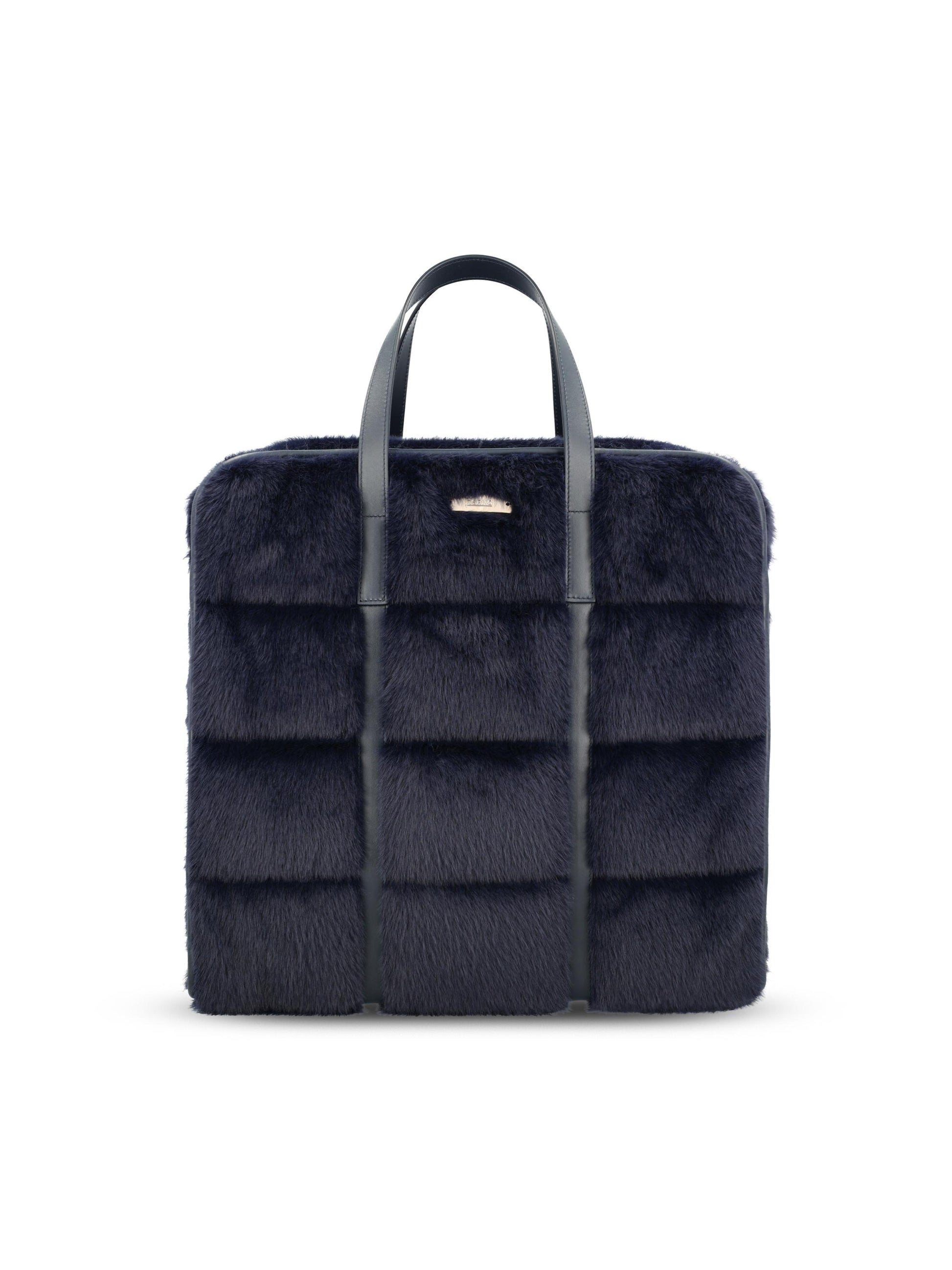 Borsa in Pelliccia Sintetica e Pelle BAG00016D 126309200 HERNO 