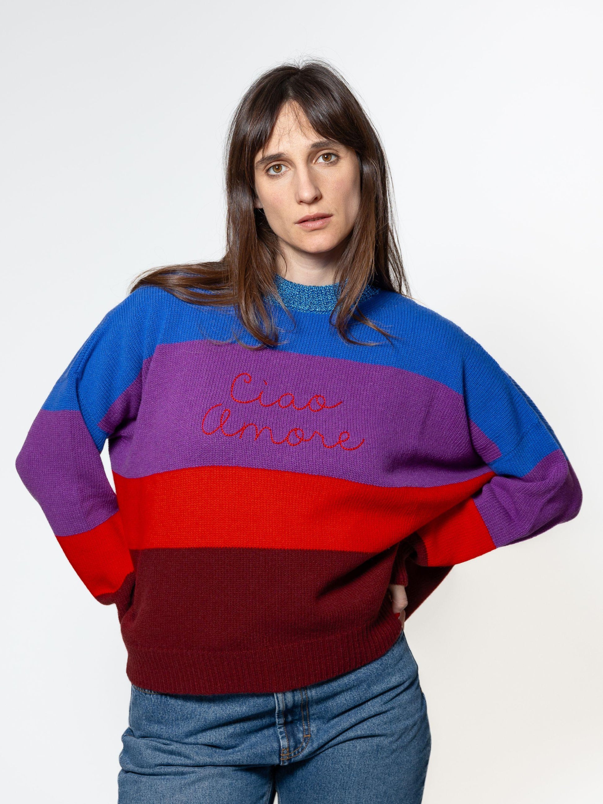 Maglia Maxi Stripes in lana. 2201 01 GIADA BENINCASA