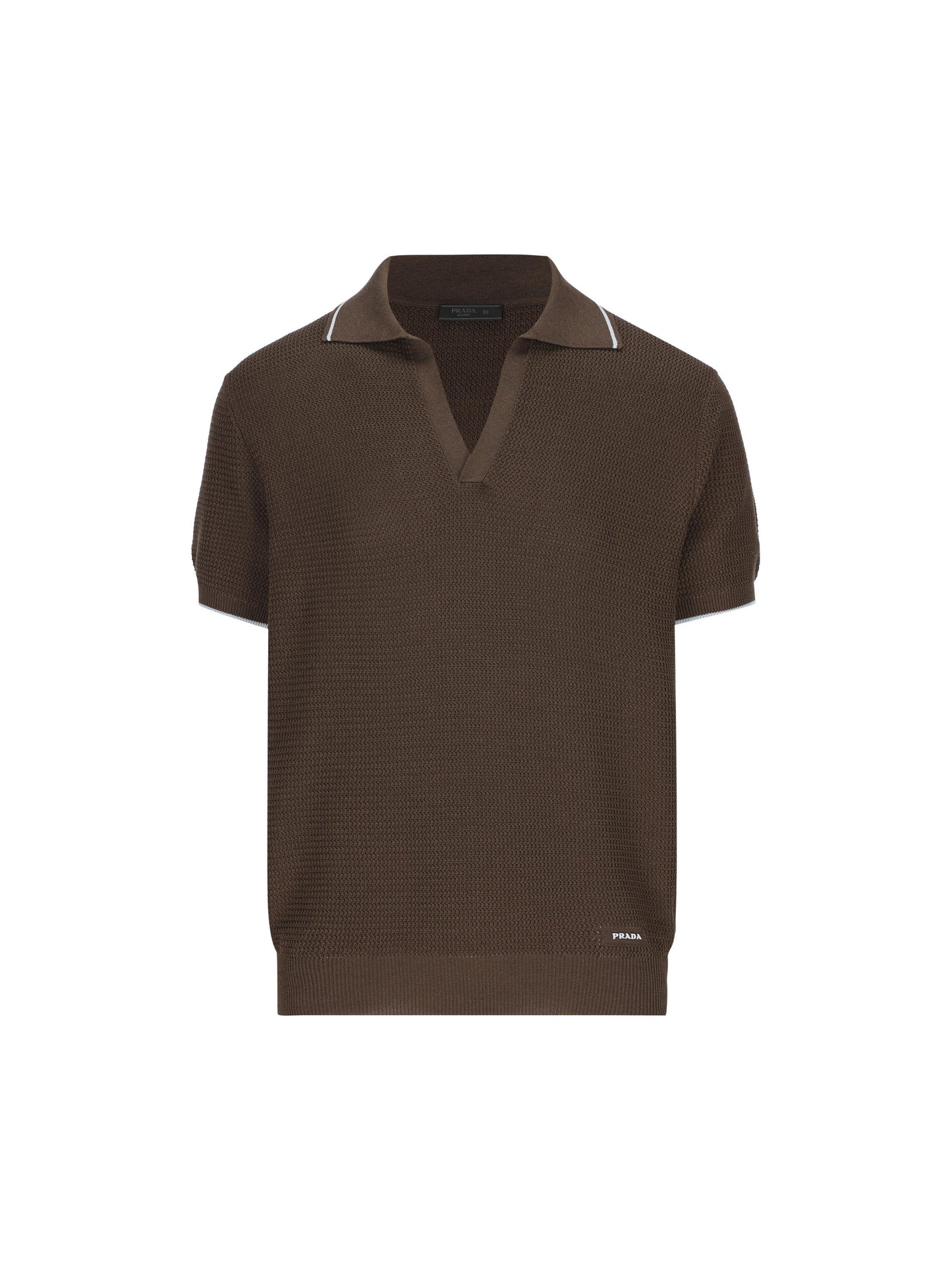 Polo in maglia di seta e cotone. UMF008 16XUF0192 PRADA 