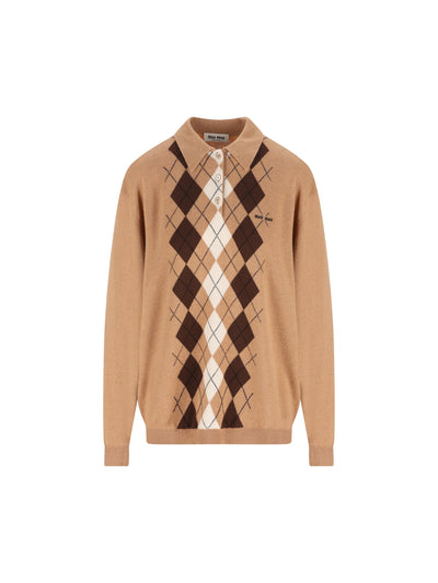 Polo in cashmere. MMLB65 174BF0040 MIU MIU 