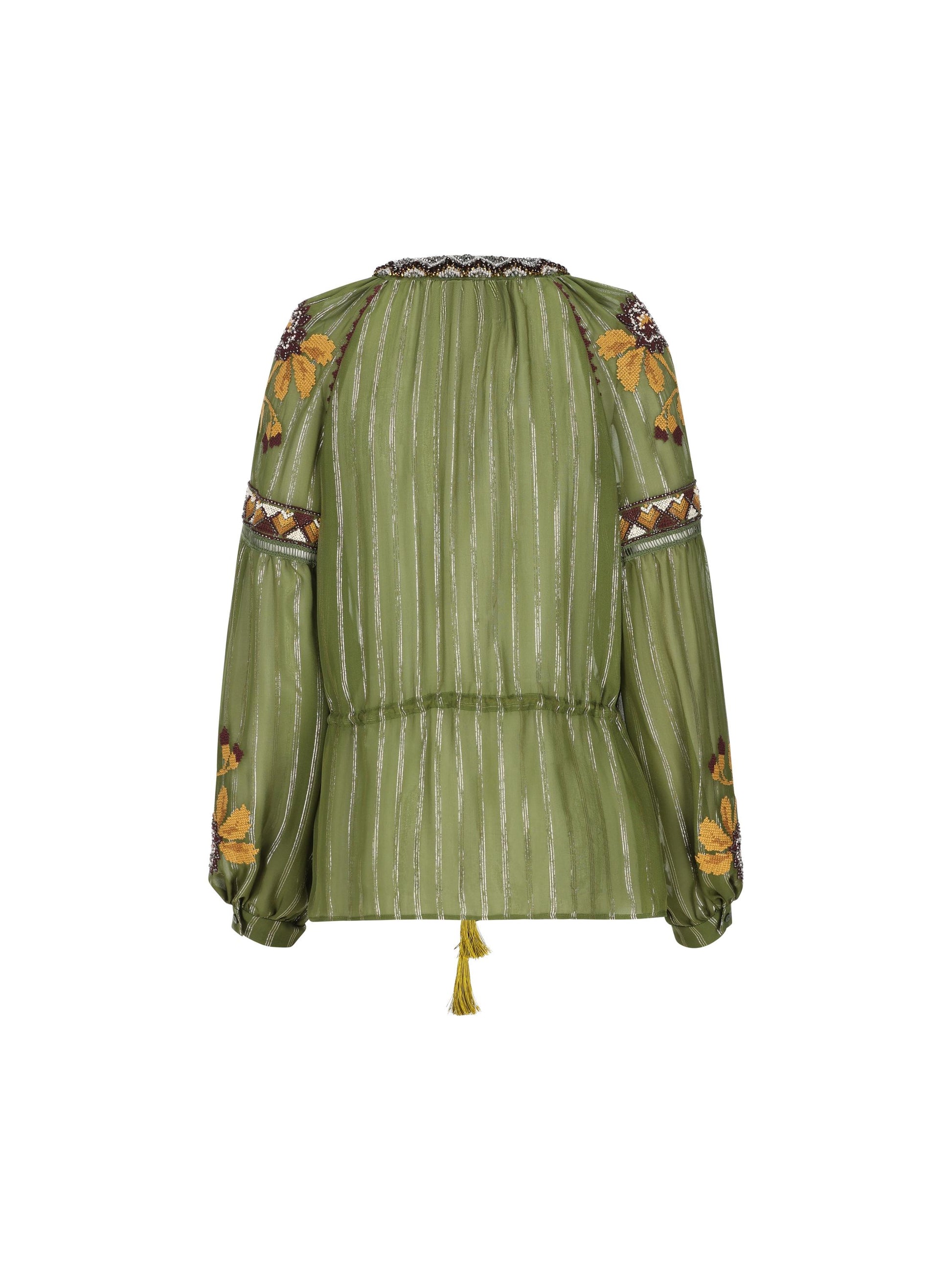 Camicia realizzata in seta e fibra metallica. 8B3AEBB69W2 C9M VALENTINO GARAVANI 