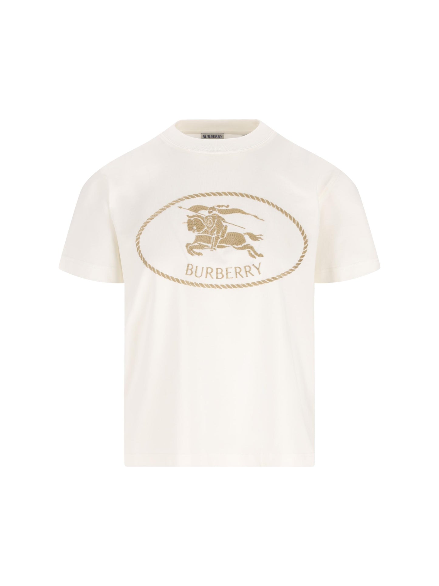 T-shirt in cotone con Knight Stamp 8109817 B8764 BURBERRY 