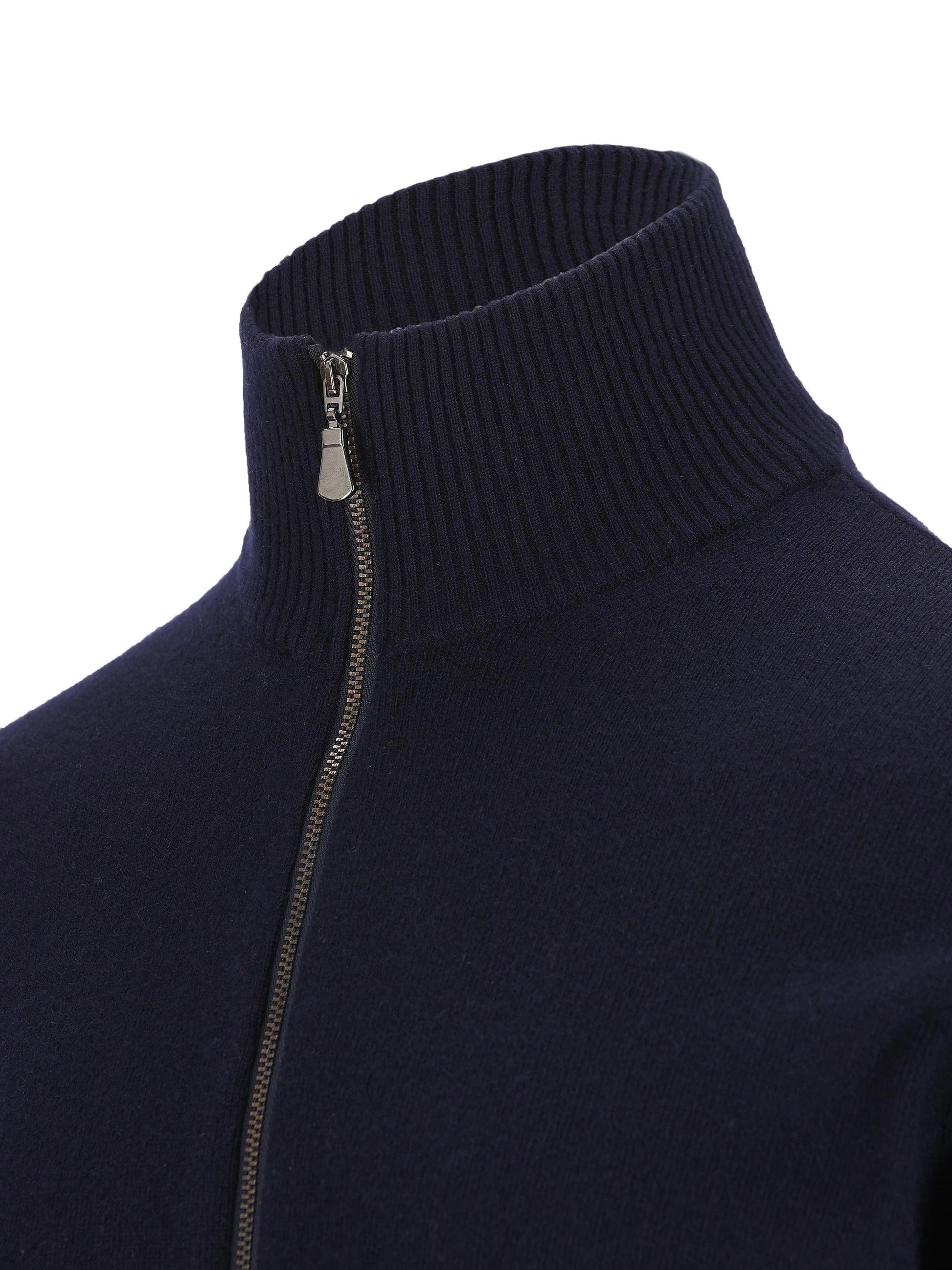 Blouson basic in cashmere con zip 3157E 1001 ALPHA STUDIO 