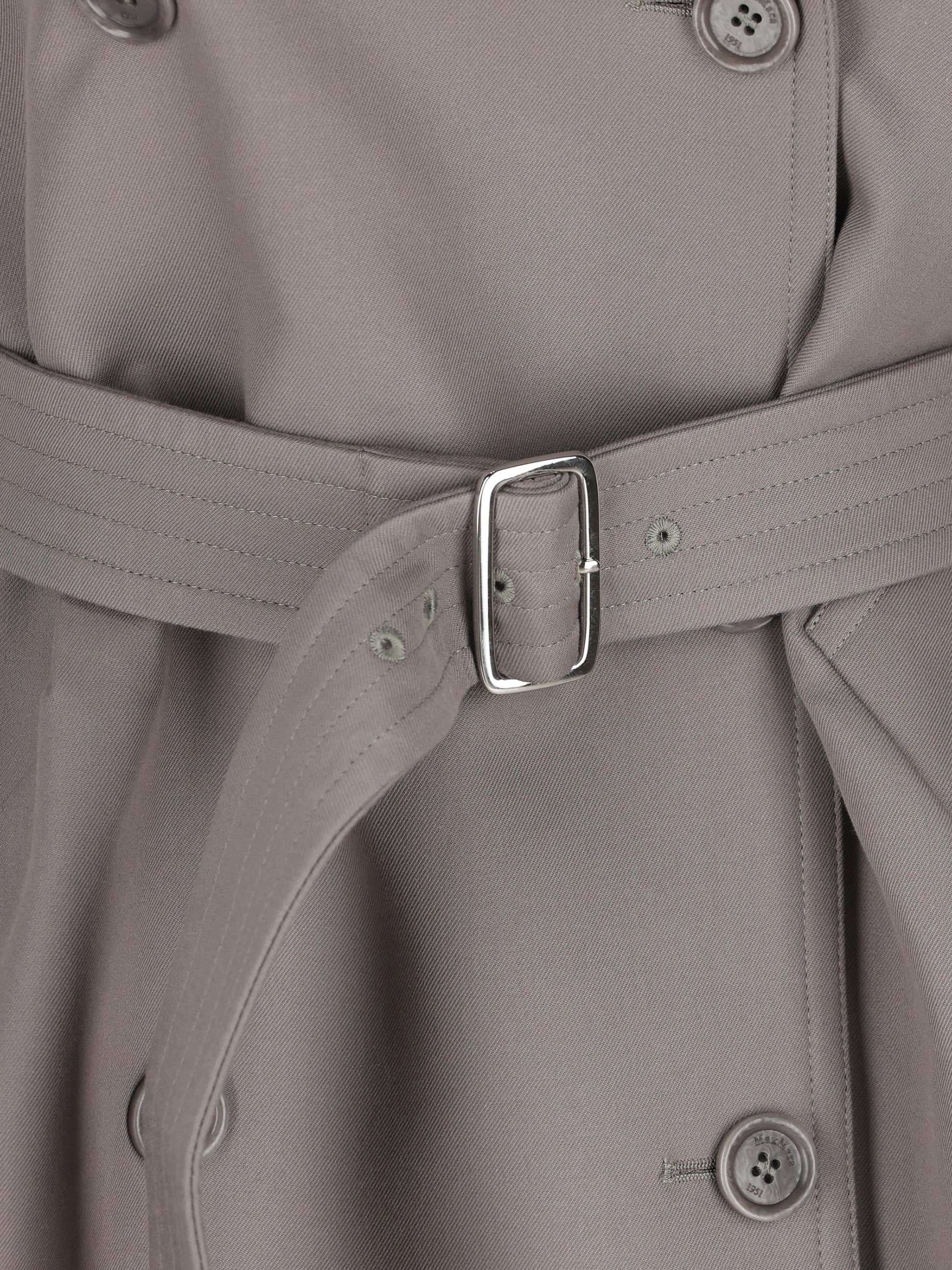 Spolverino corto in cotone grigio 2611121103600 003 MAX MARA 