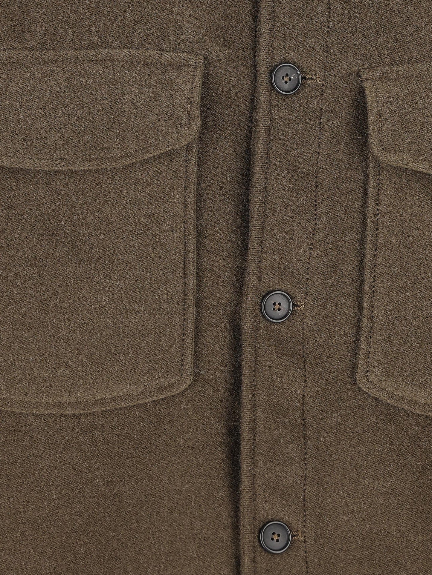 Overshirt in Lana e Cotone con Tasche 19MMOS008A 110527A696 MASSIMO OSTI STUDIO 