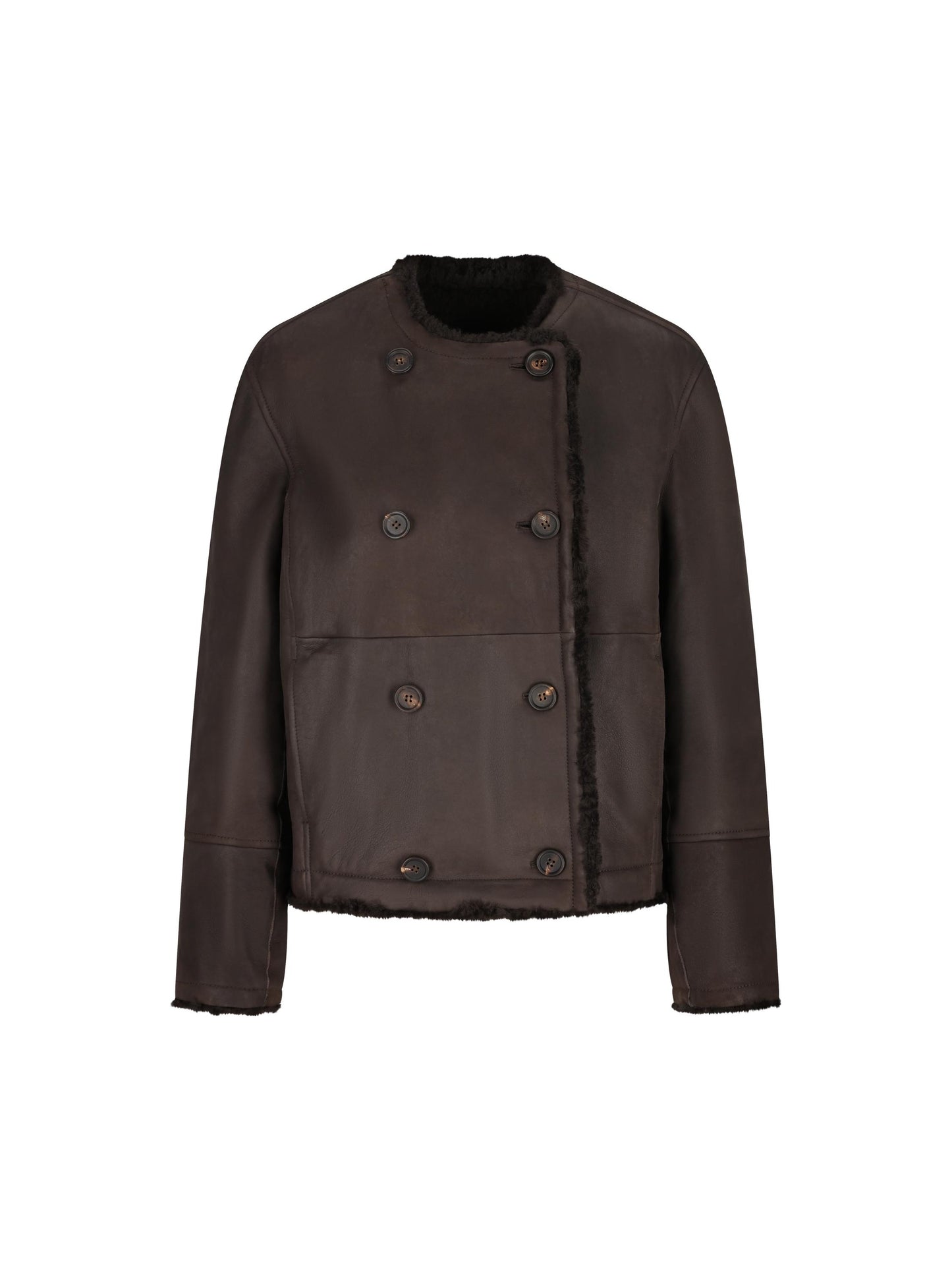 Caban Crop reversibile in shearling Fuzzy MPMBP7426 C2390 BRUNELLO CUCINELLI 