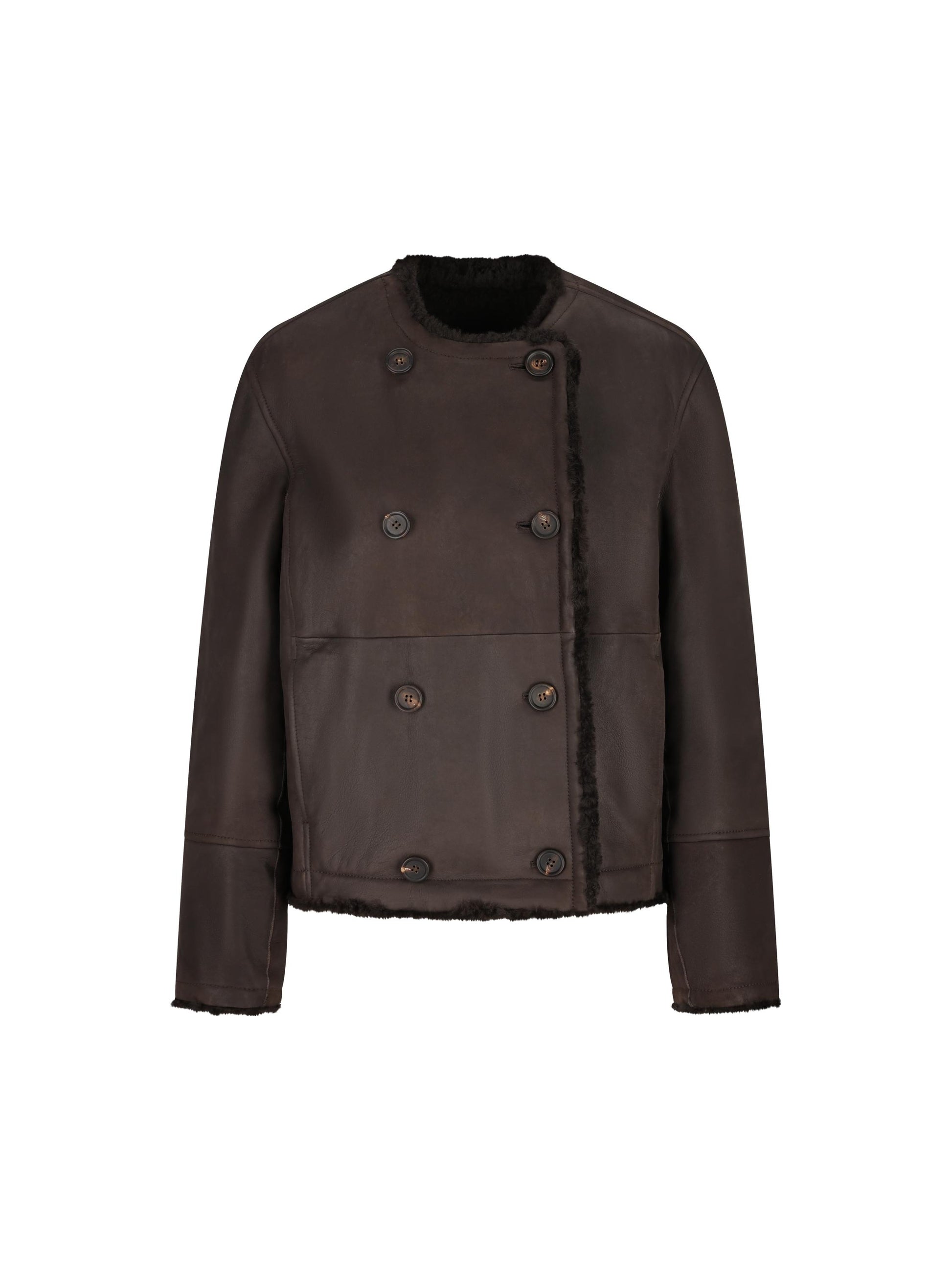 Caban Crop reversibile in shearling Fuzzy MPMBP7426 C2390 BRUNELLO CUCINELLI 