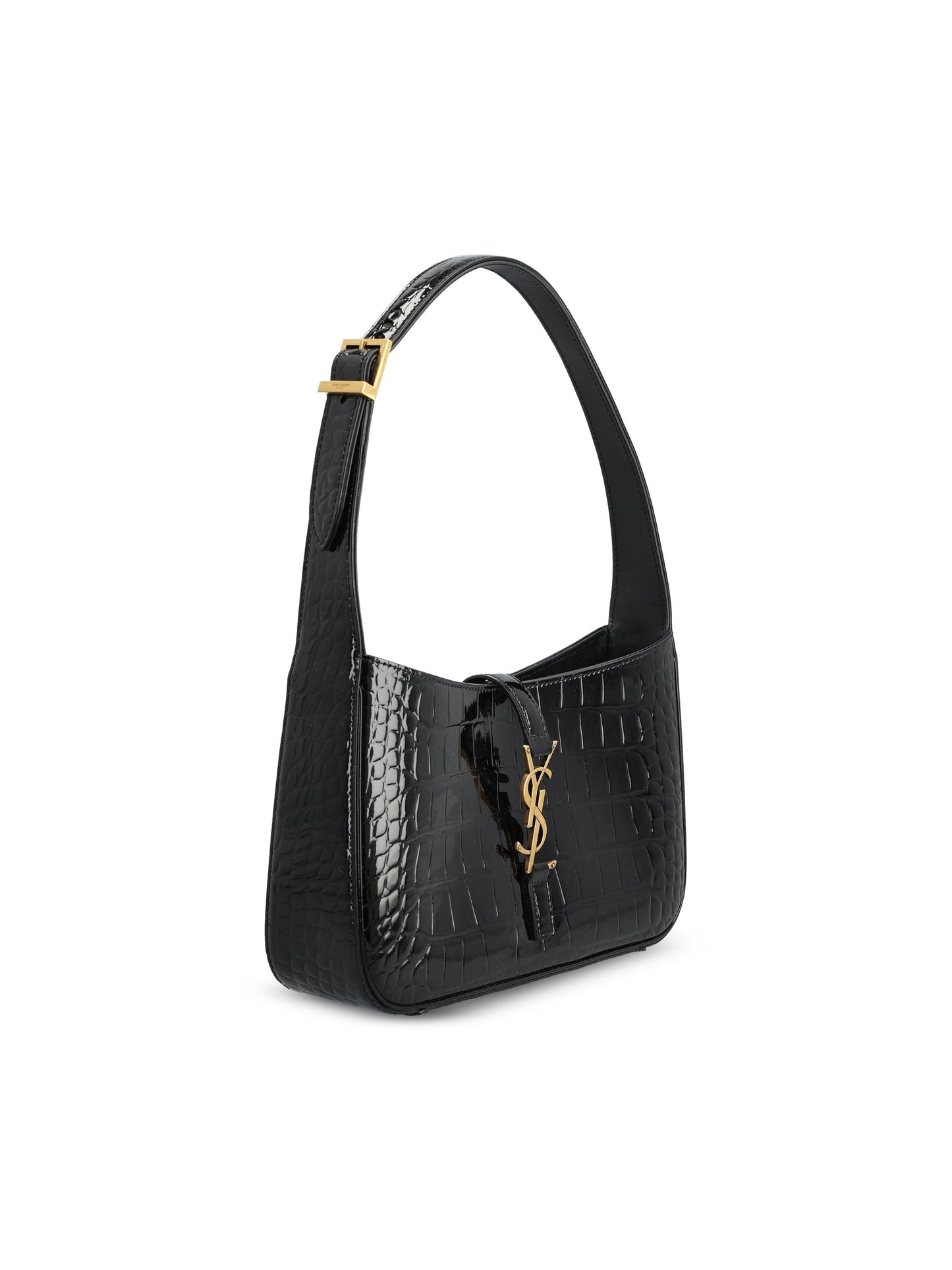 Borsa LE 5 À 7 in vernice goffrata coccodrillo. 657228 AAGKR1000 SAINT LAURENT 