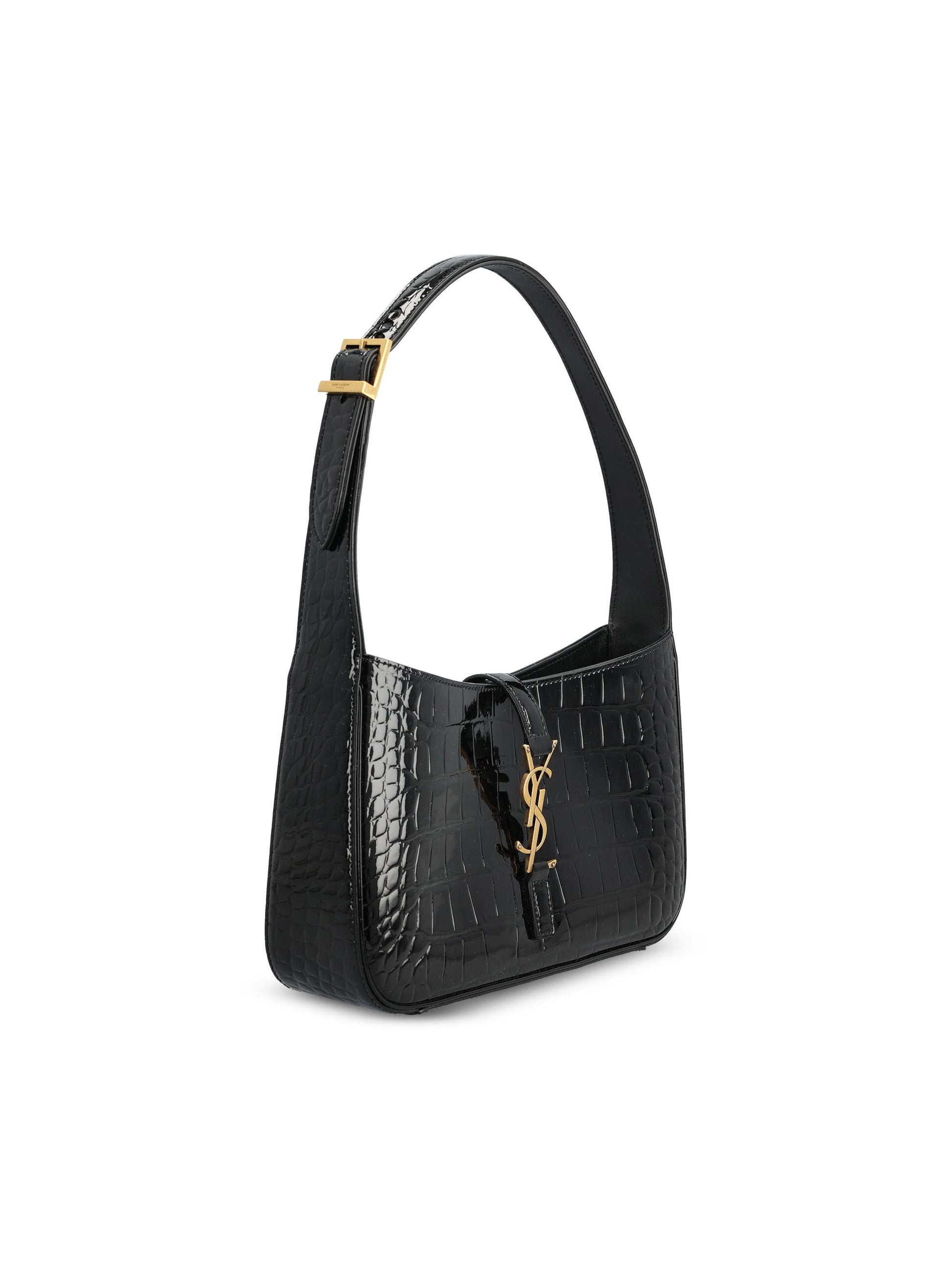 Borsa LE 5 À 7 in vernice goffrata coccodrillo. 657228 AAGKR1000 SAINT LAURENT 