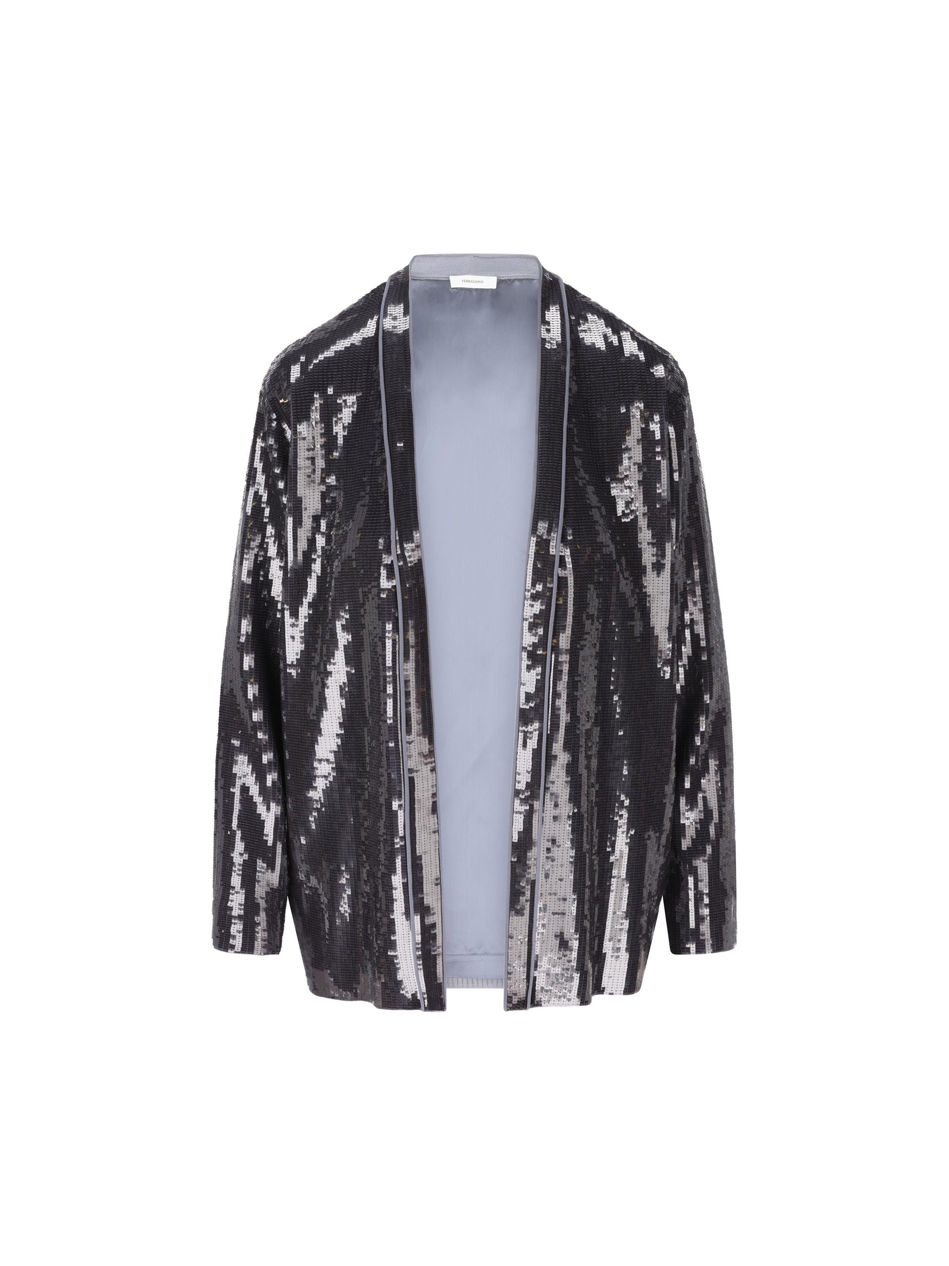Giacca con paillette squadrate 13H795 788657001 SALVATORE FERRAGAMO 