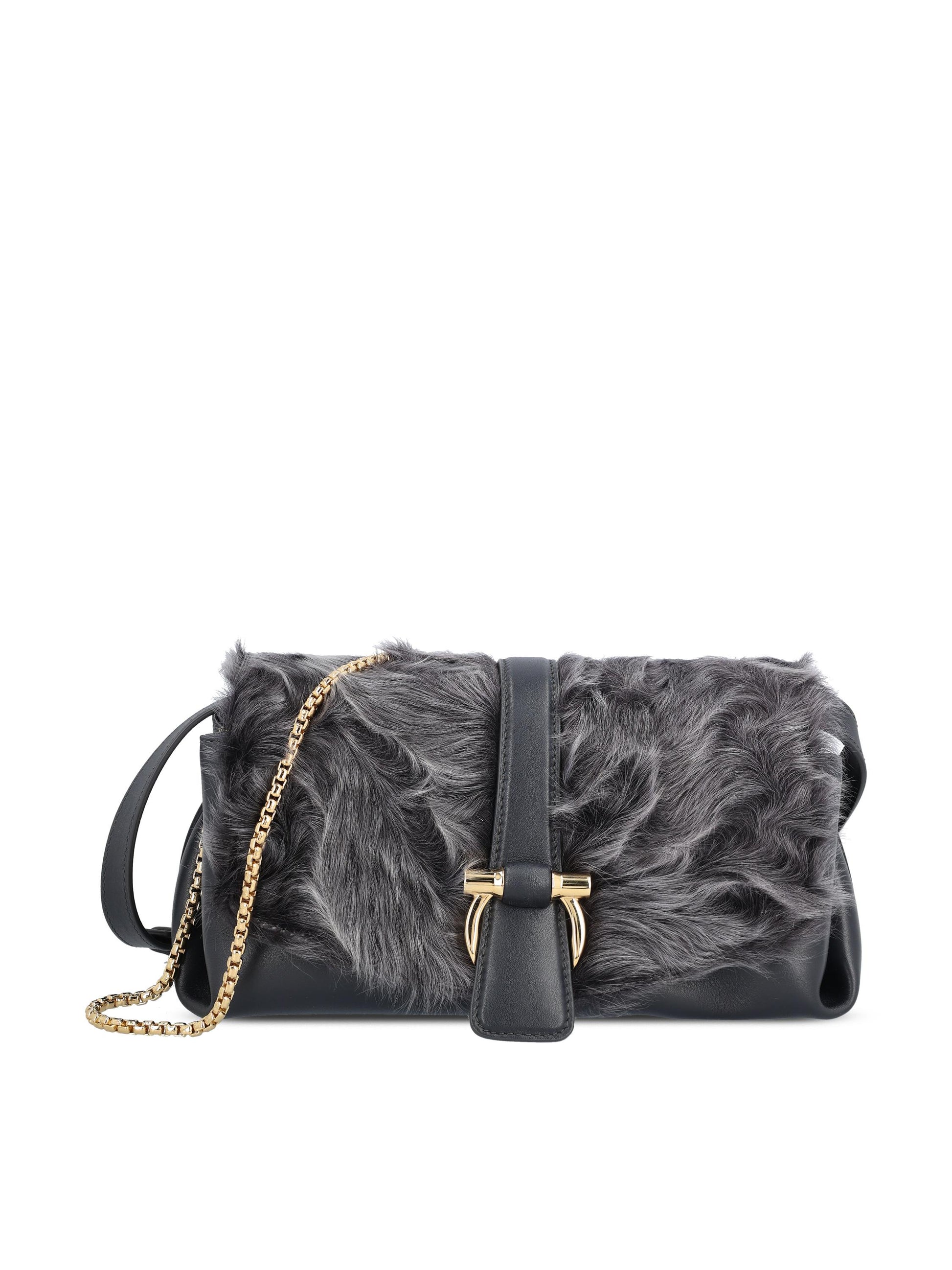 Borsa realizzata in shearling di capretto e vitello. 21A450 787981001 SALVATORE FERRAGAMO 