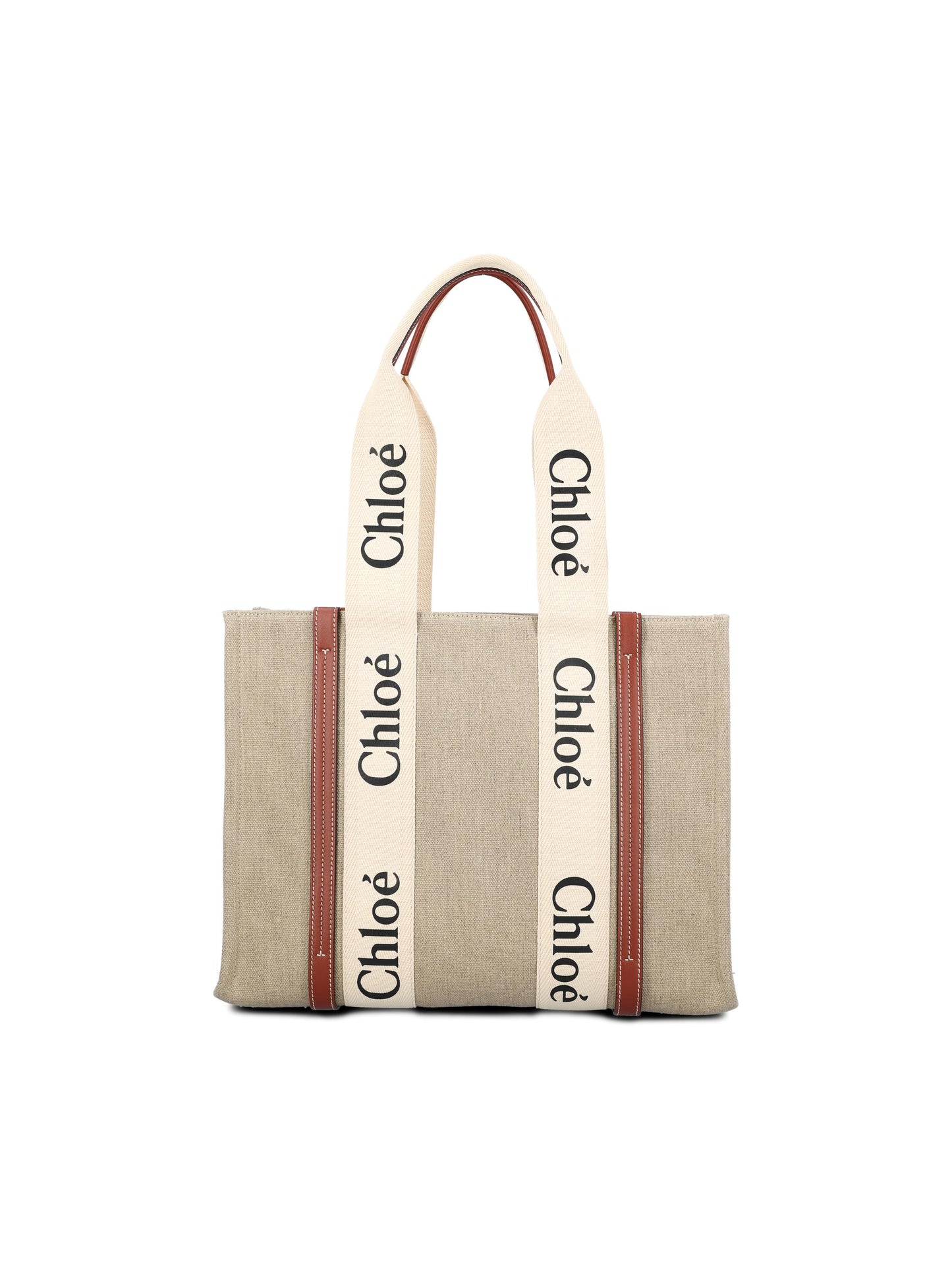 Borsa realizzata in lino e pelle di vitello. CHC22AS383I26 90U CHLOE' 