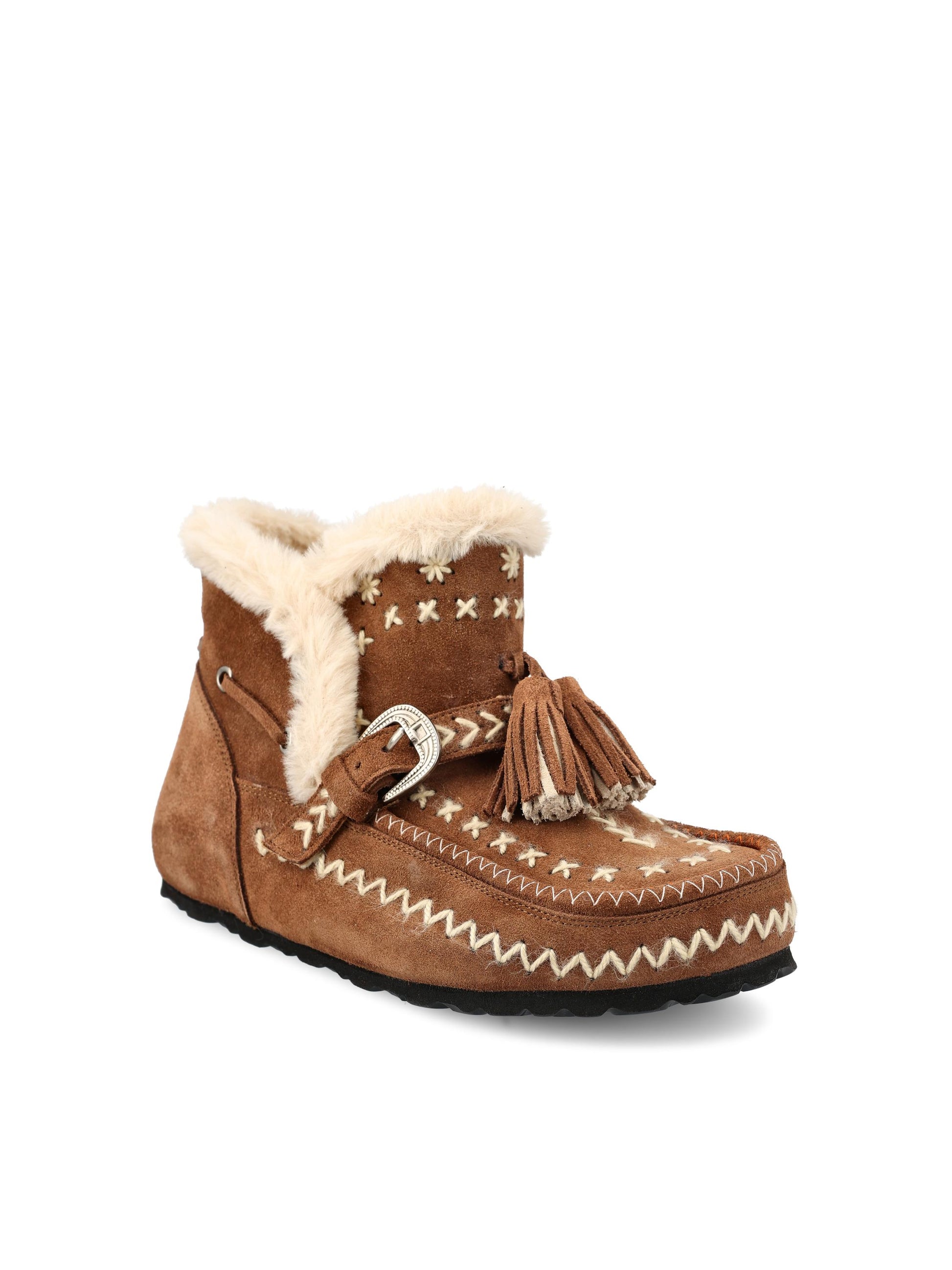 Stivali realizzati in pelle di vitello. KAI CASTAGNA TAJI 