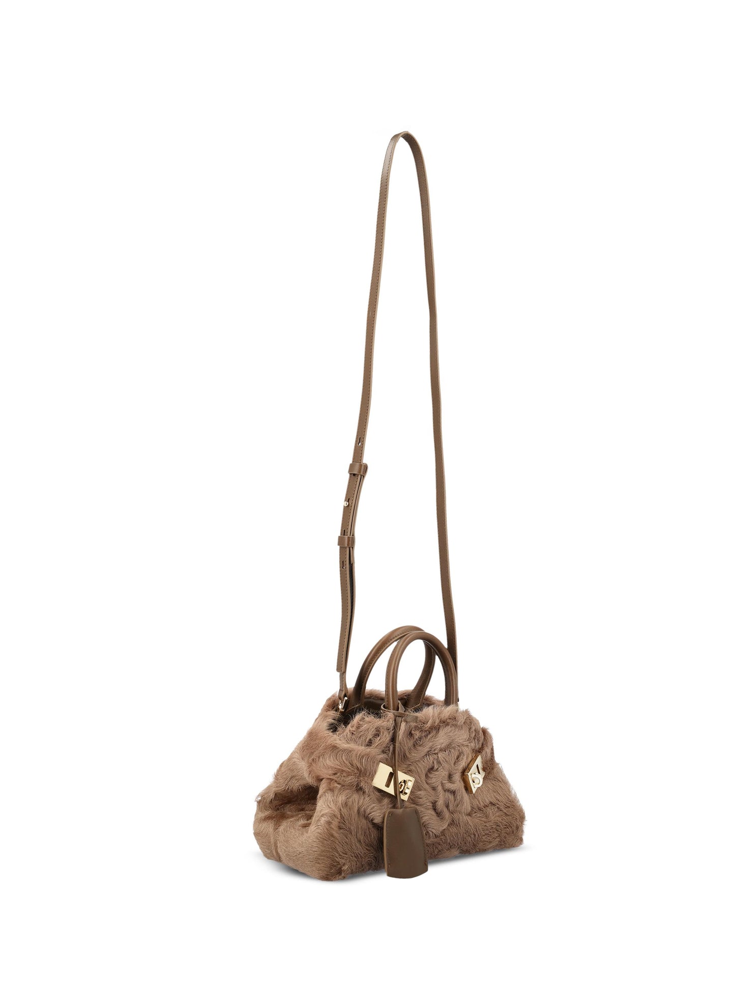 Borsa realizzata in shearling di capretto e vitello. 21A451 787980002 SALVATORE FERRAGAMO 