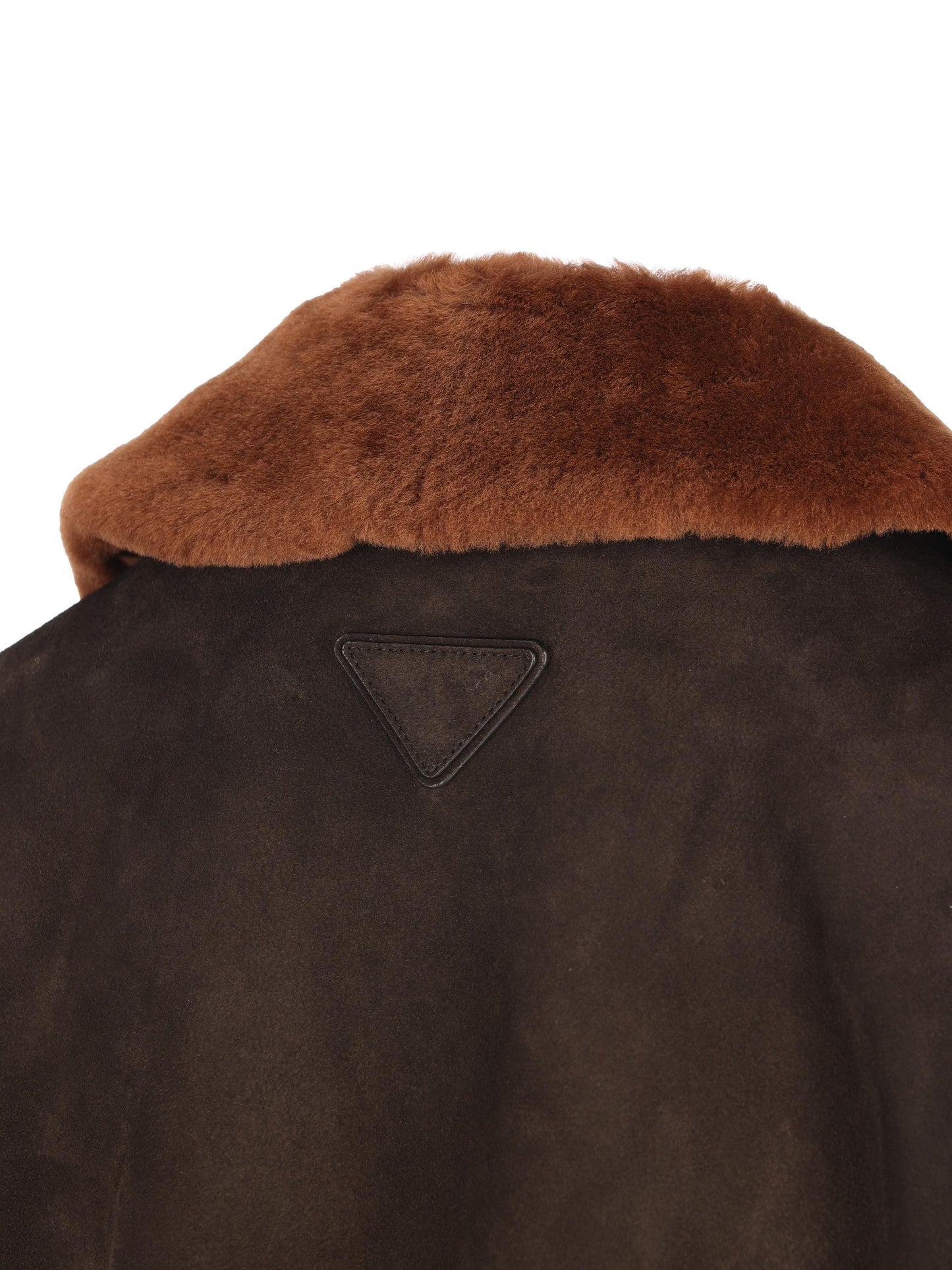 Caban in pelle scamosciata e montone 56A222 1V97F0192 PRADA 