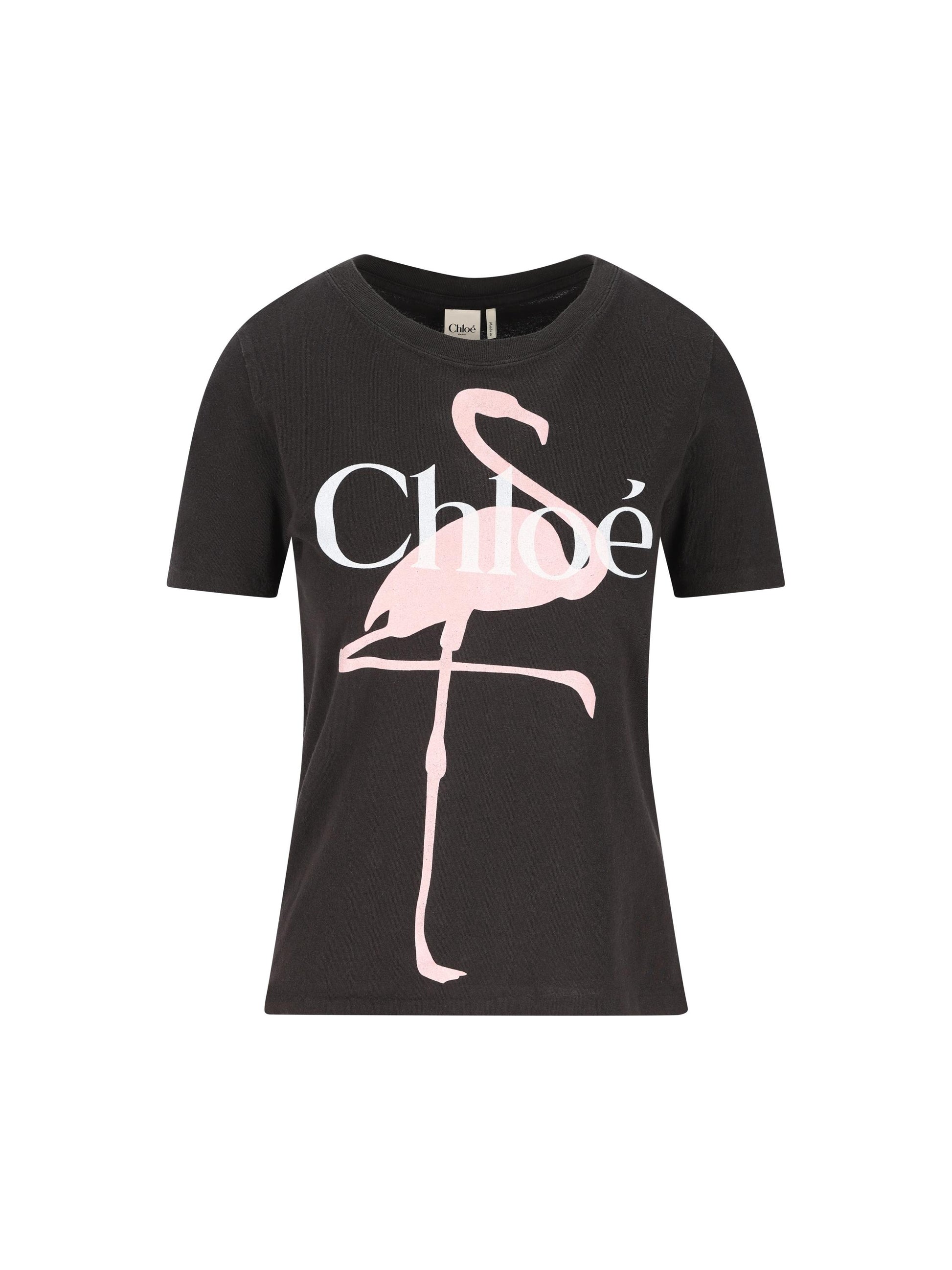 T-shirt baby fit con logo in jersey di cotone CH26SJH08194 070 CHLOE' 