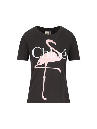 T-shirt baby fit con logo in jersey di cotone CH26SJH08194 070 CHLOE' 