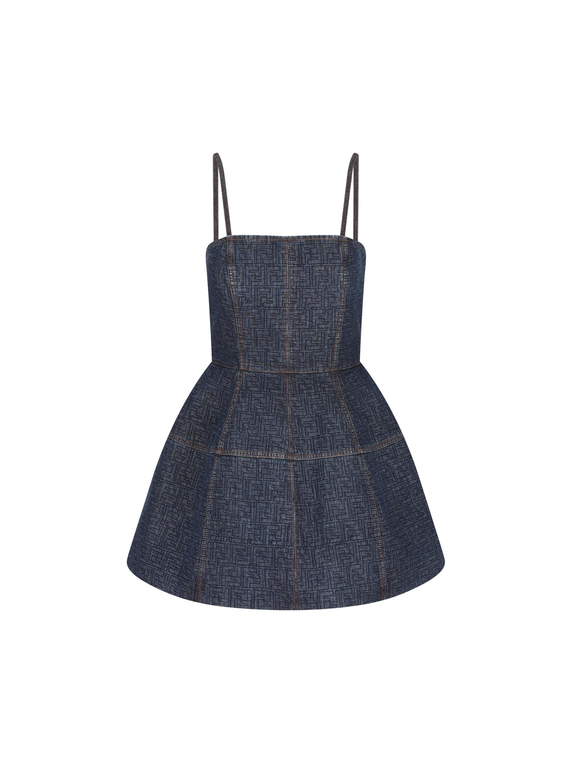 Abito corto bustier realizzato in cotone. FLD568 AW82F1UKI FENDI 