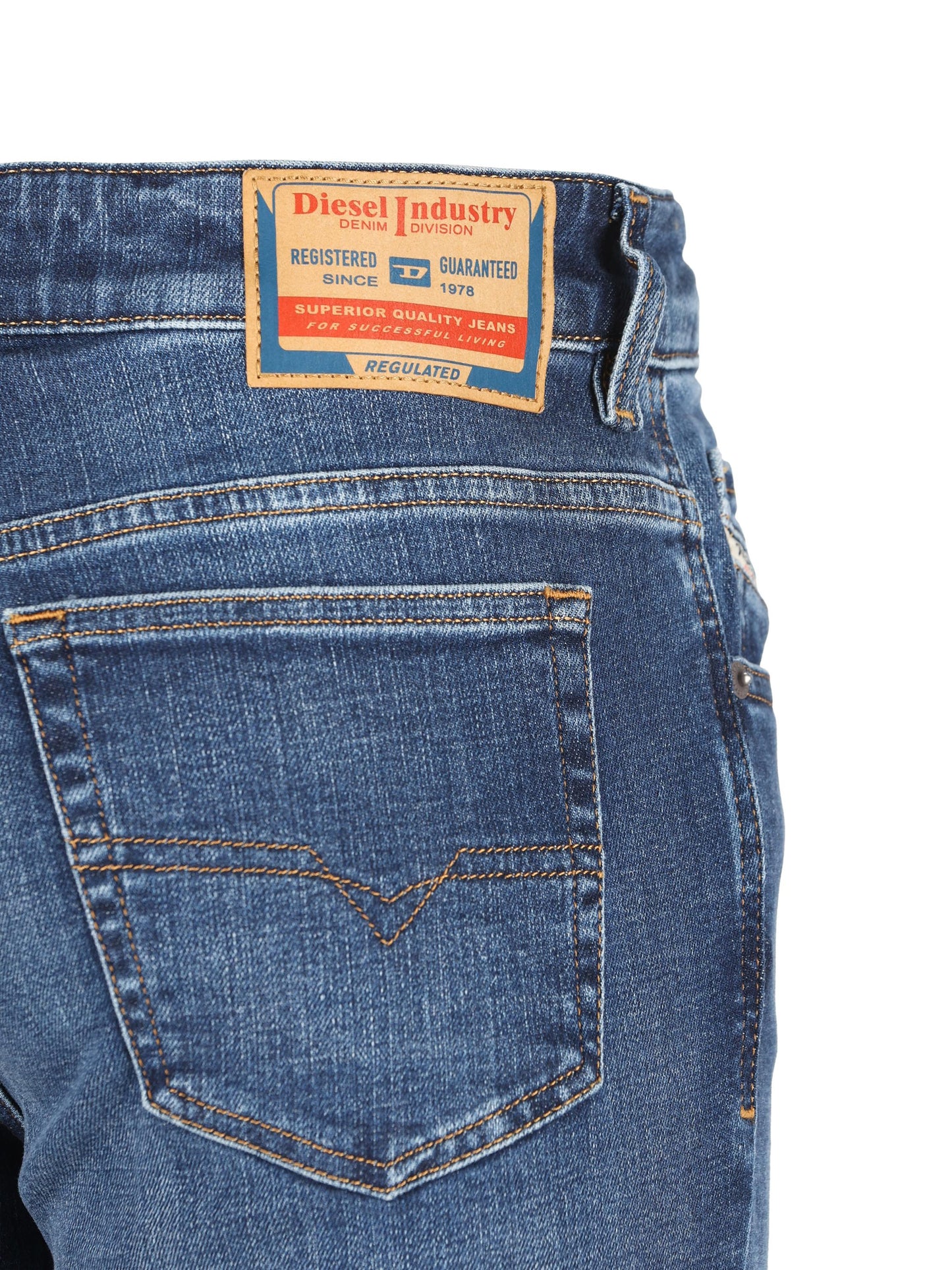 Jeans Regular Fit con vita bassa A12337 09I2801 DIESEL 