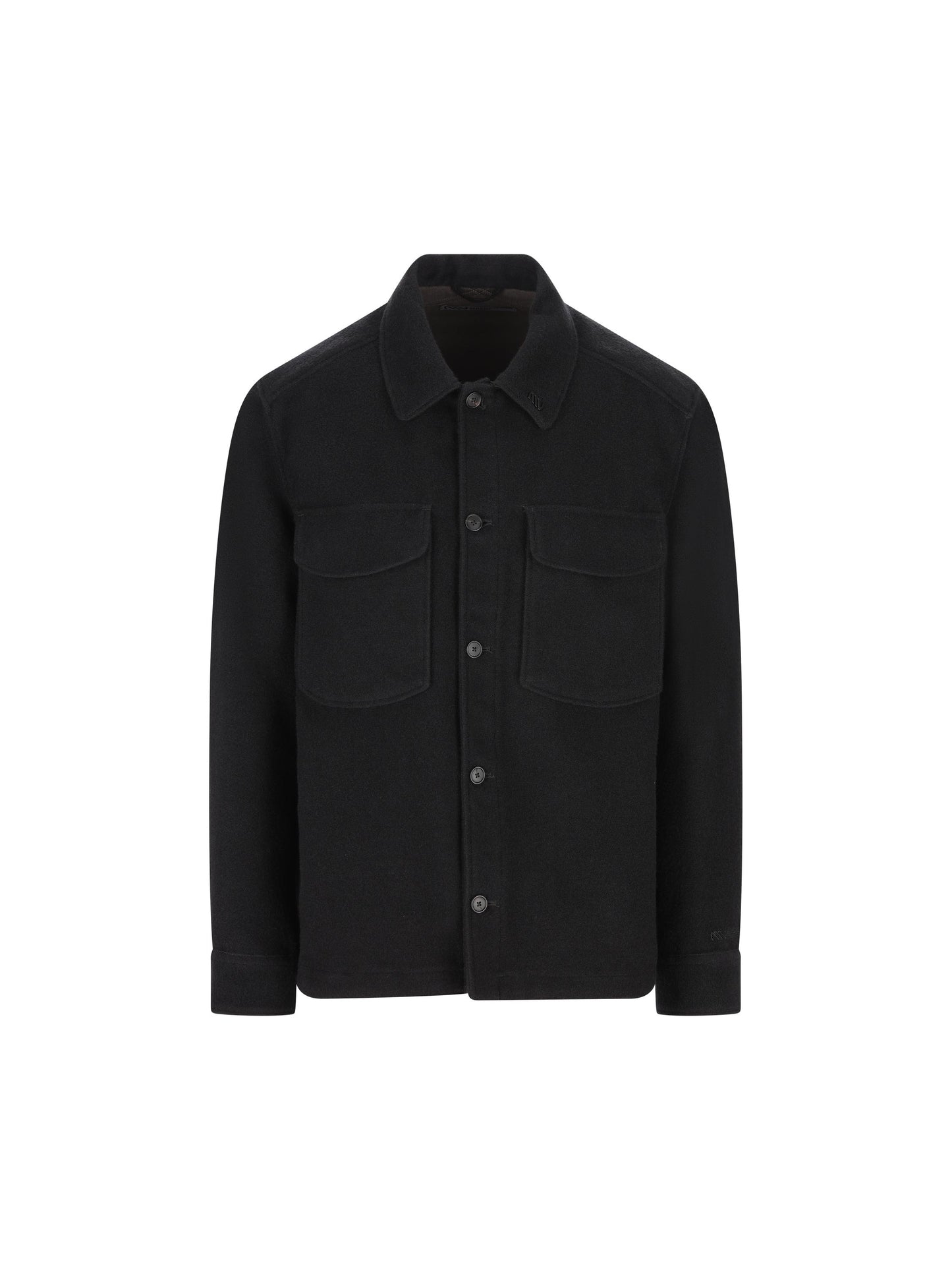 Overshirt in Lana e Cotone con Tasche 19MMOS008A 110527A999 MASSIMO OSTI STUDIO 